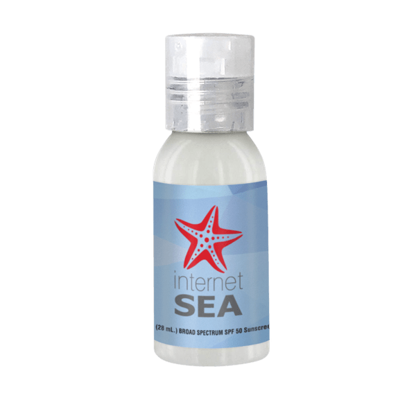 1 oz SPF 50 Sunscreen in Clear Round Bottle 2
