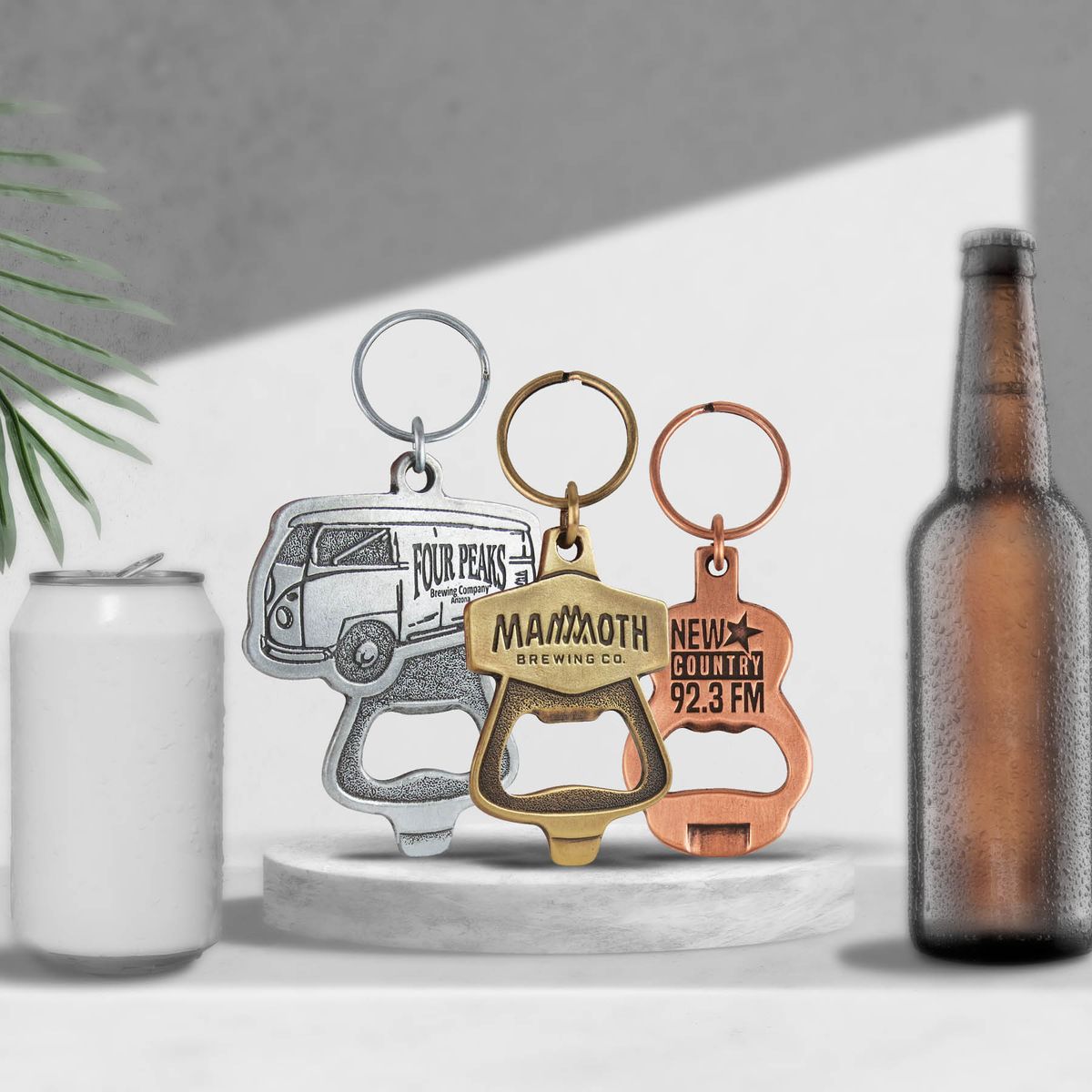 Custom 2 in 1 Can and Bottle Key Chain Opener (Classic)