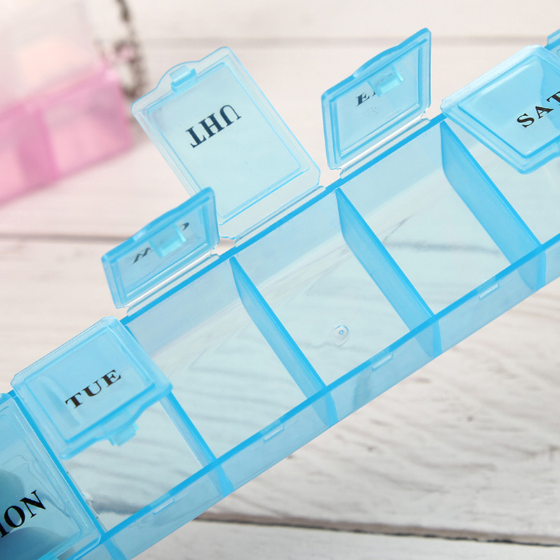 Weekly Pill Organizer with Keychain 6