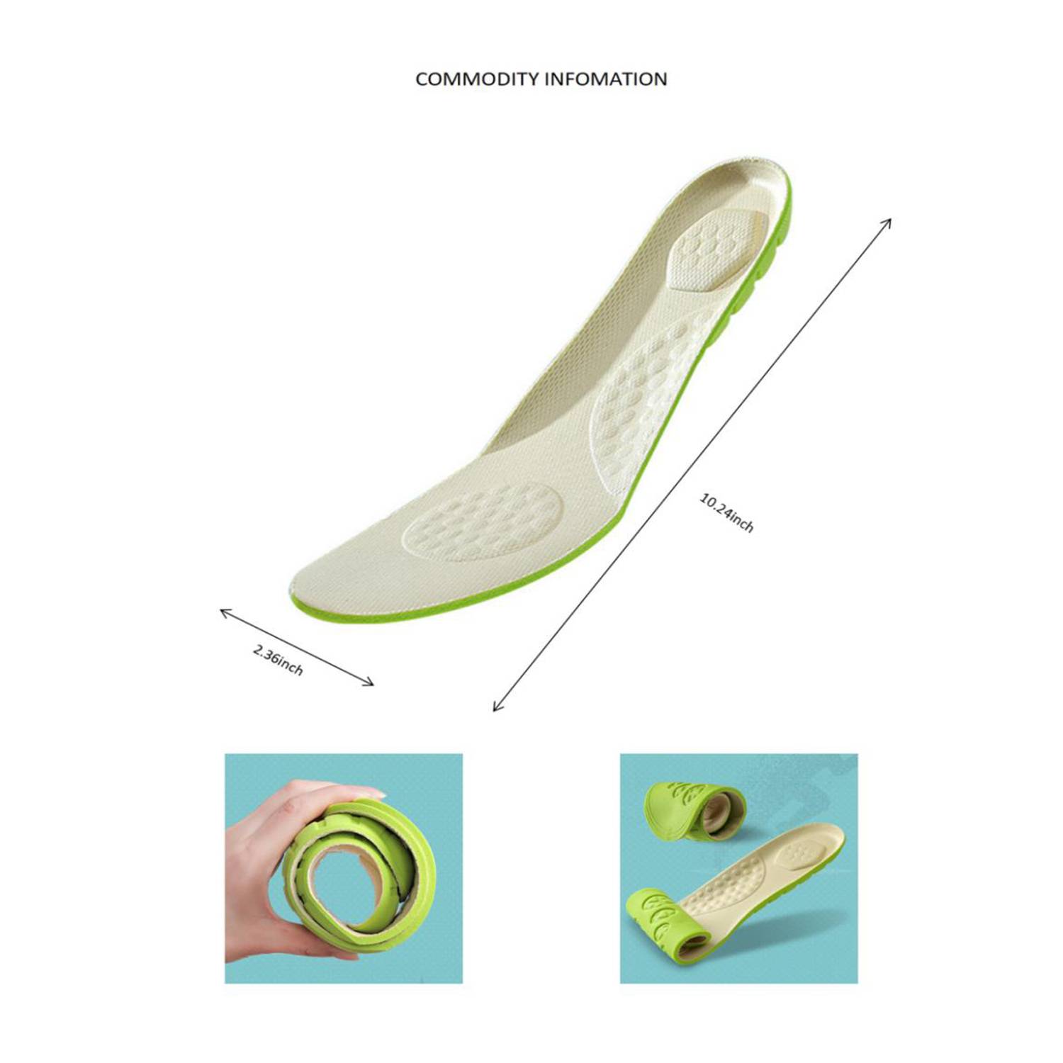 Sports Shock Absorbing Cushioned Insole 4