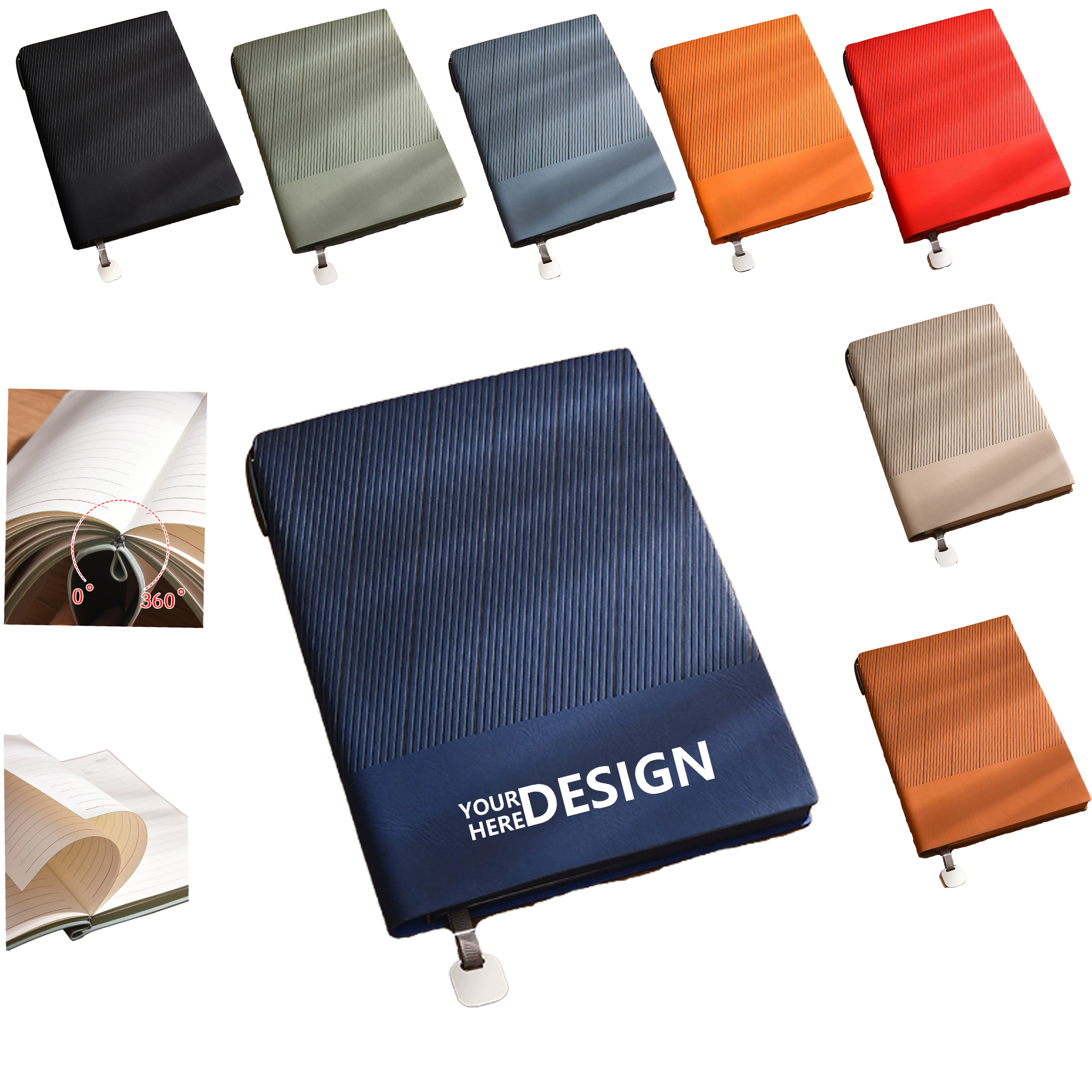 A5 Office Notebook with Synthetic Leather Cover 2