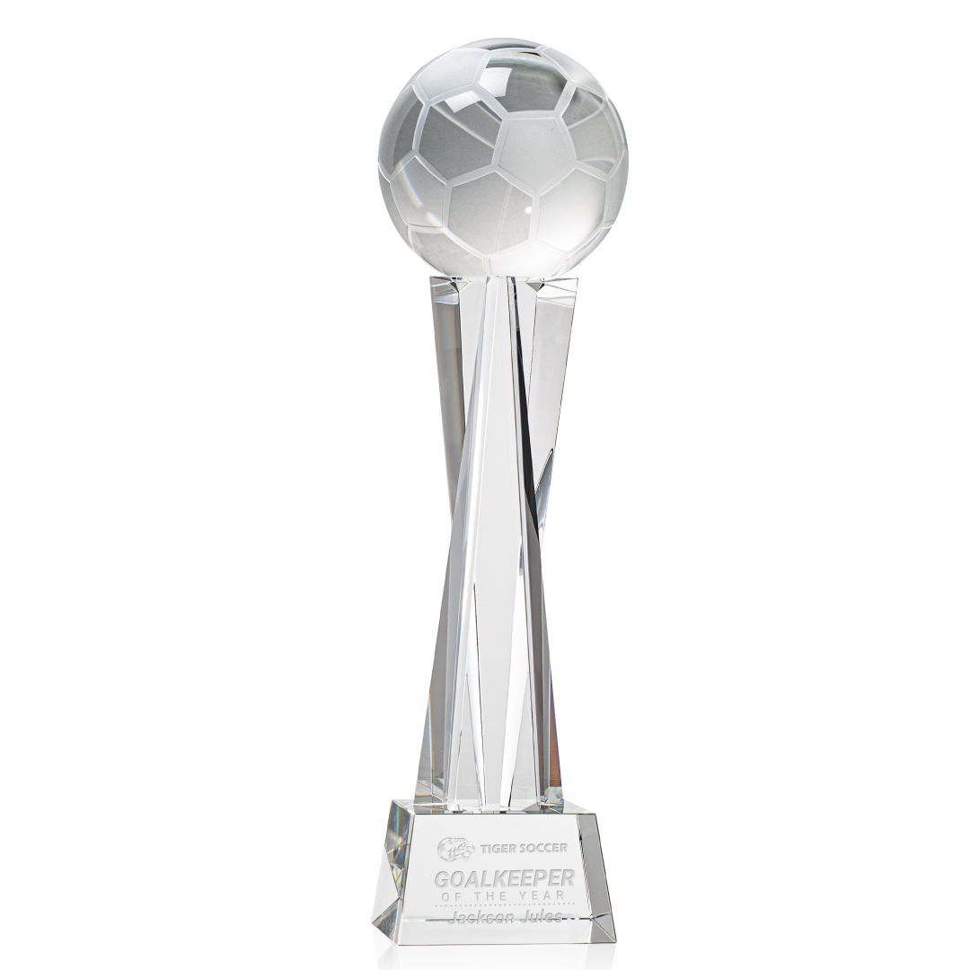 Soccer Ball Award on Grafton Base - Clear 2