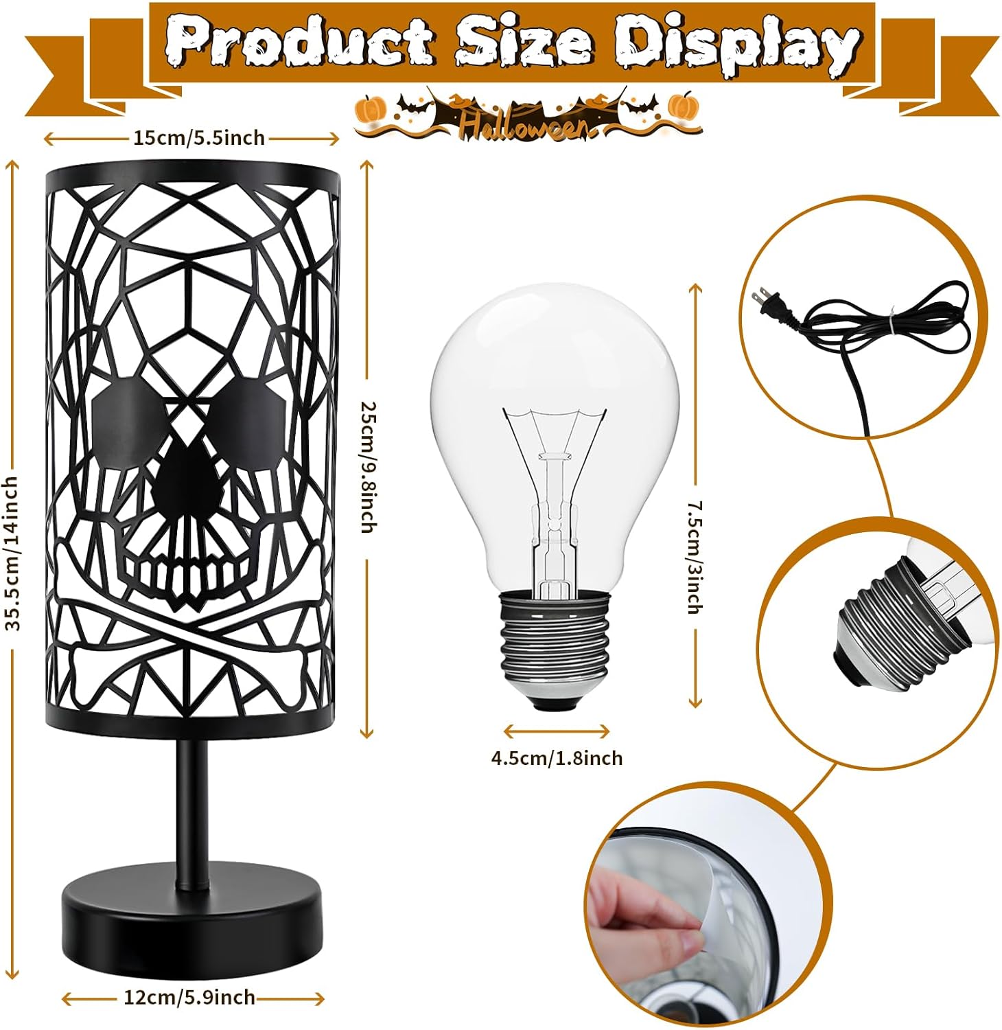 Halloween Skull Table Lamp 2