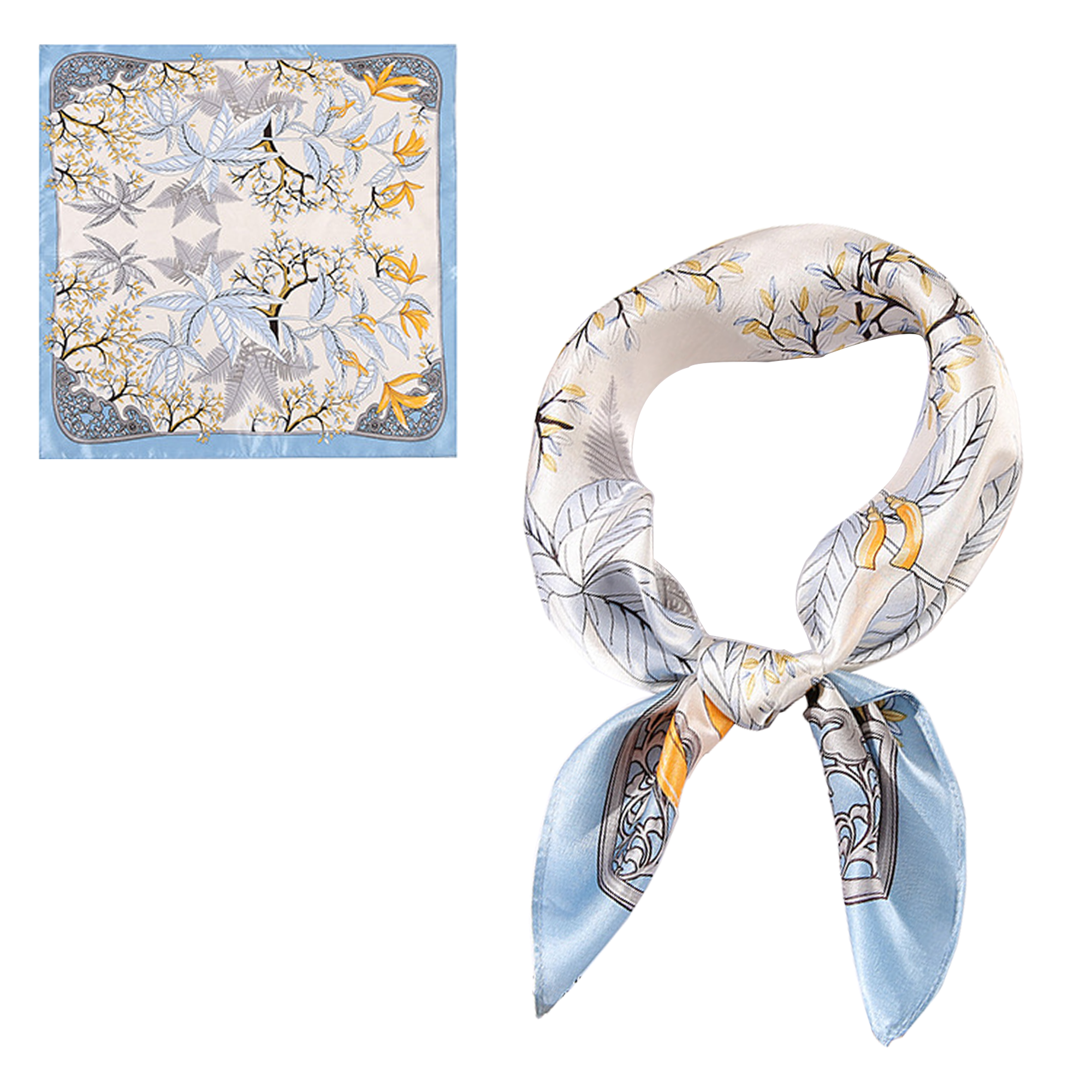 100% Mulberry Silk Bandana Scarf 1