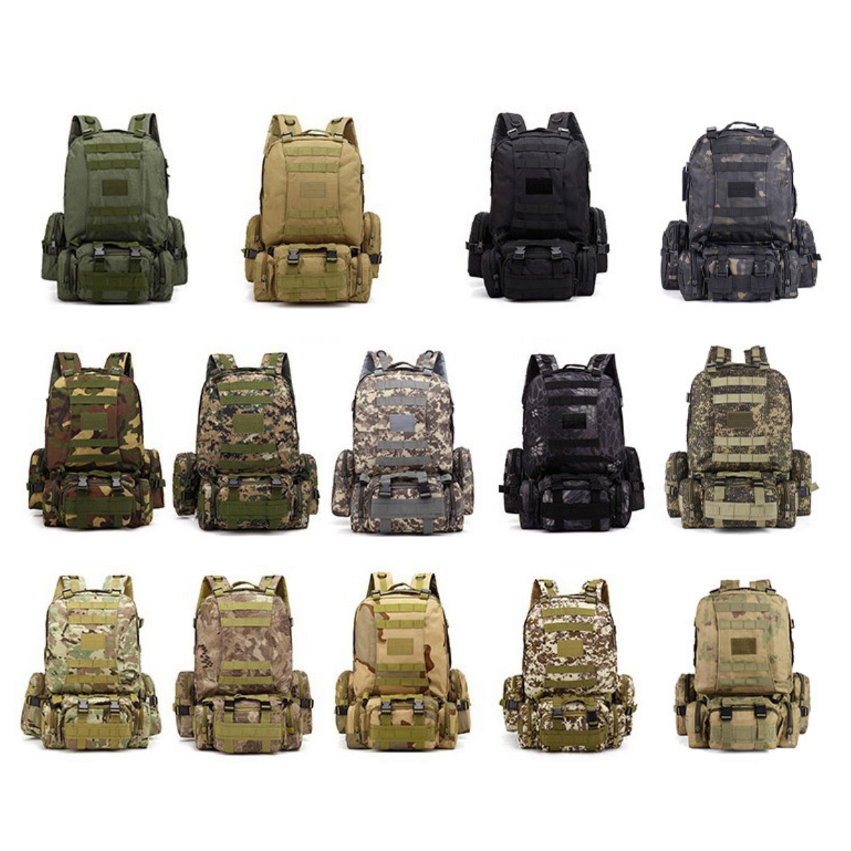 55L Tactical Military Backpack with Detachable Pouches 2