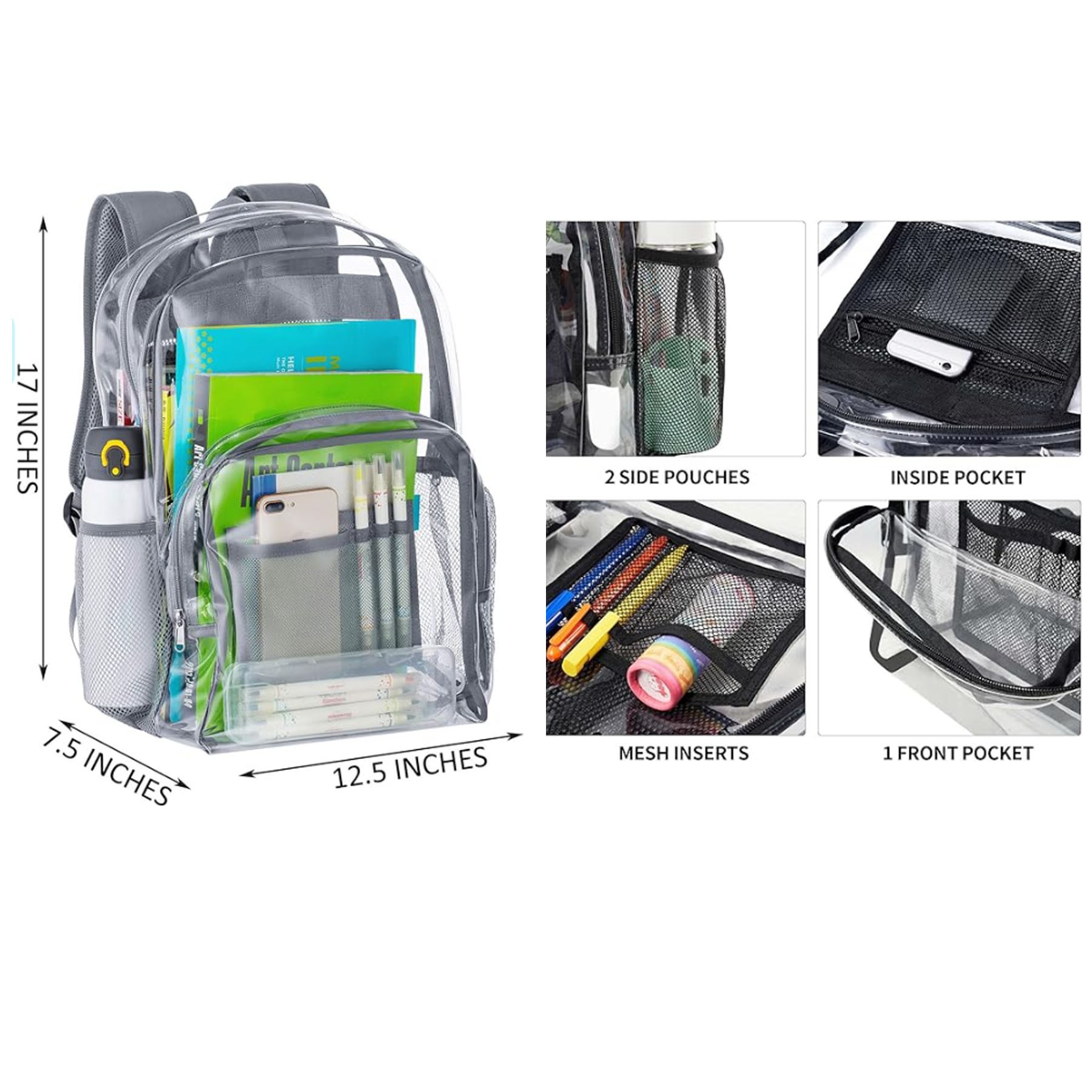 Large Capacity Pvc Transparent Backpack 1