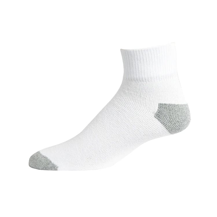 Quarter Sports Socks - White Size 10-13 4 Pack 2