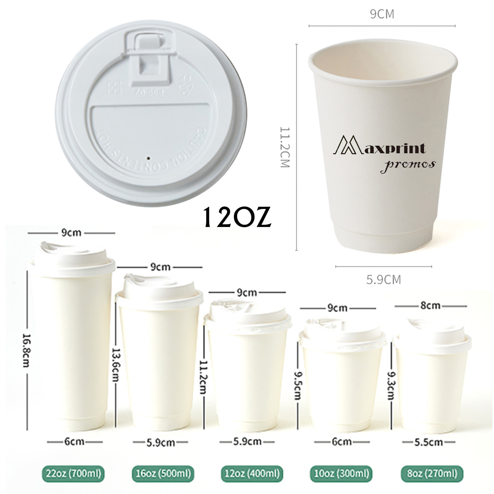 12OZ Double-Wall Paper Cup With Lid 3