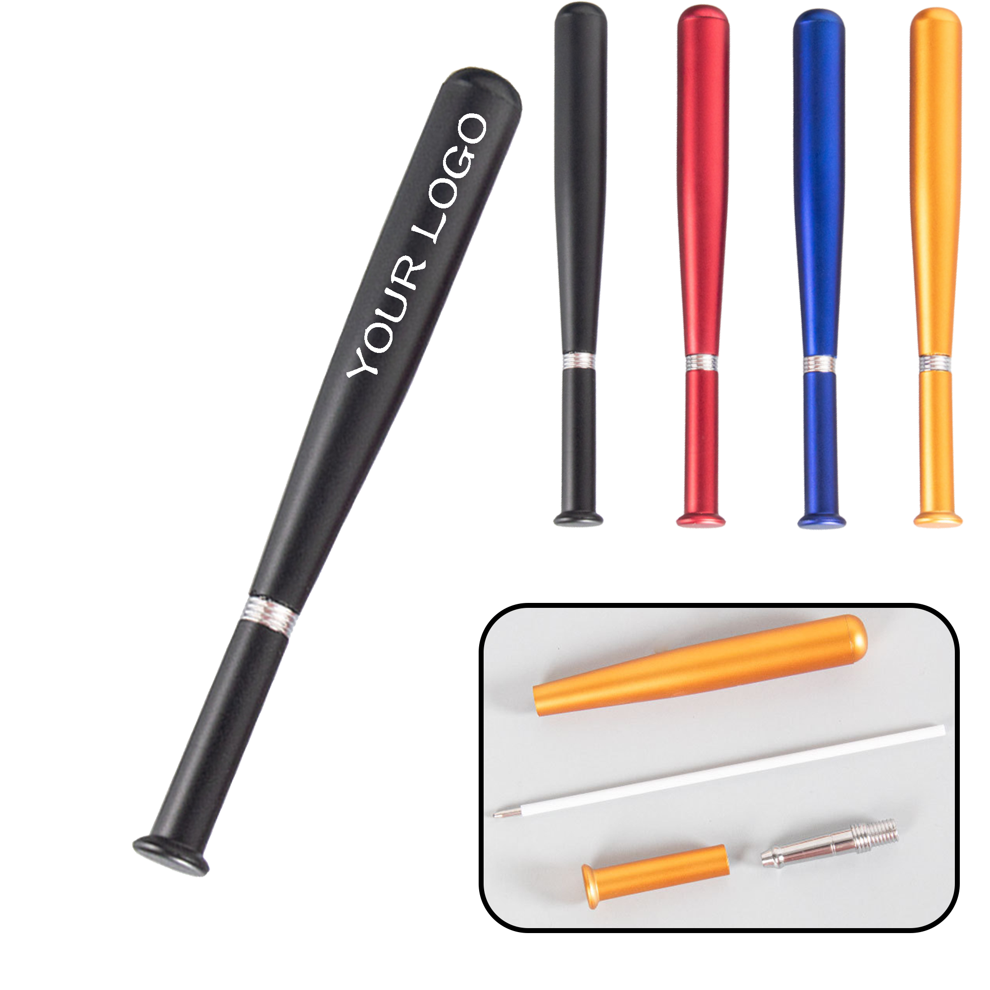 MOQ 20 PCS Custom Baseball Bat Pens 2