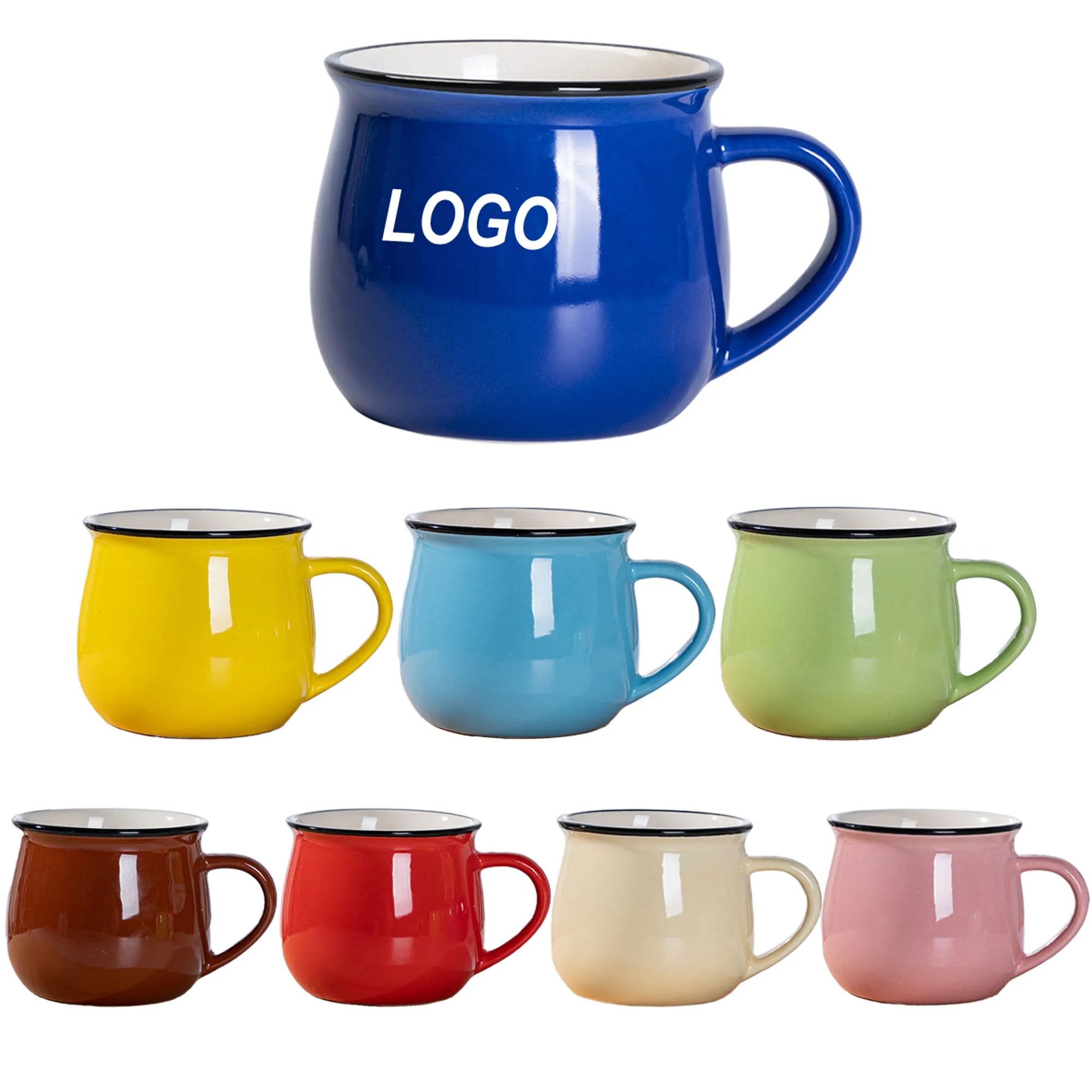 14oz Ceramic Potbelly Mug 2