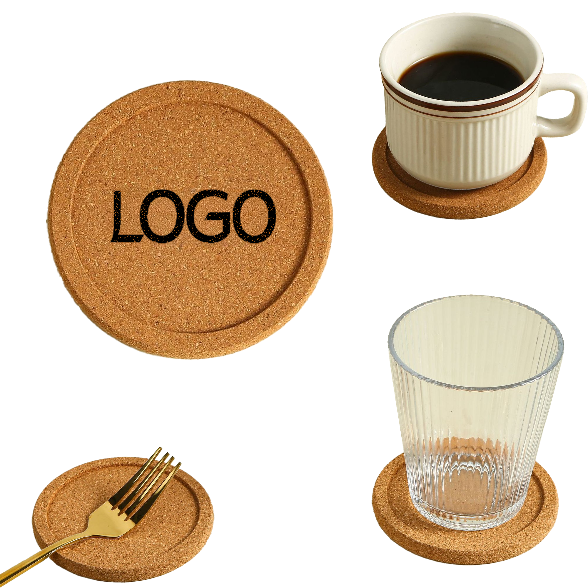 Absorbent Car Coaster With Cork 3