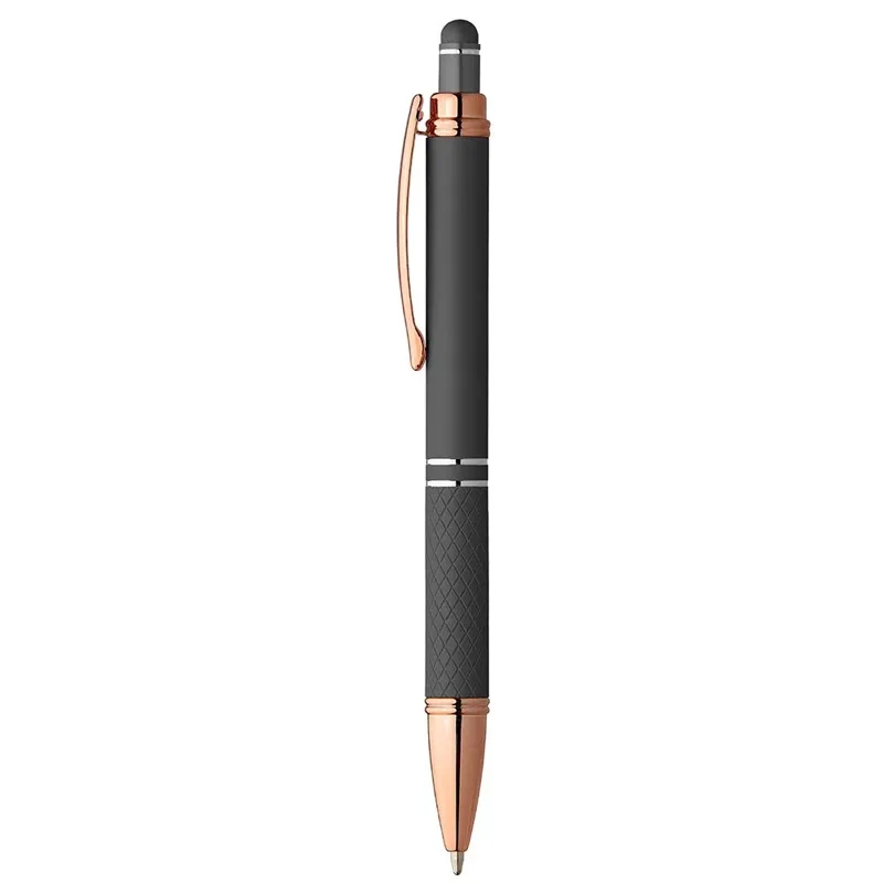 Quilted Grip Softy Metallic Stylus Rose Gold Pen 1