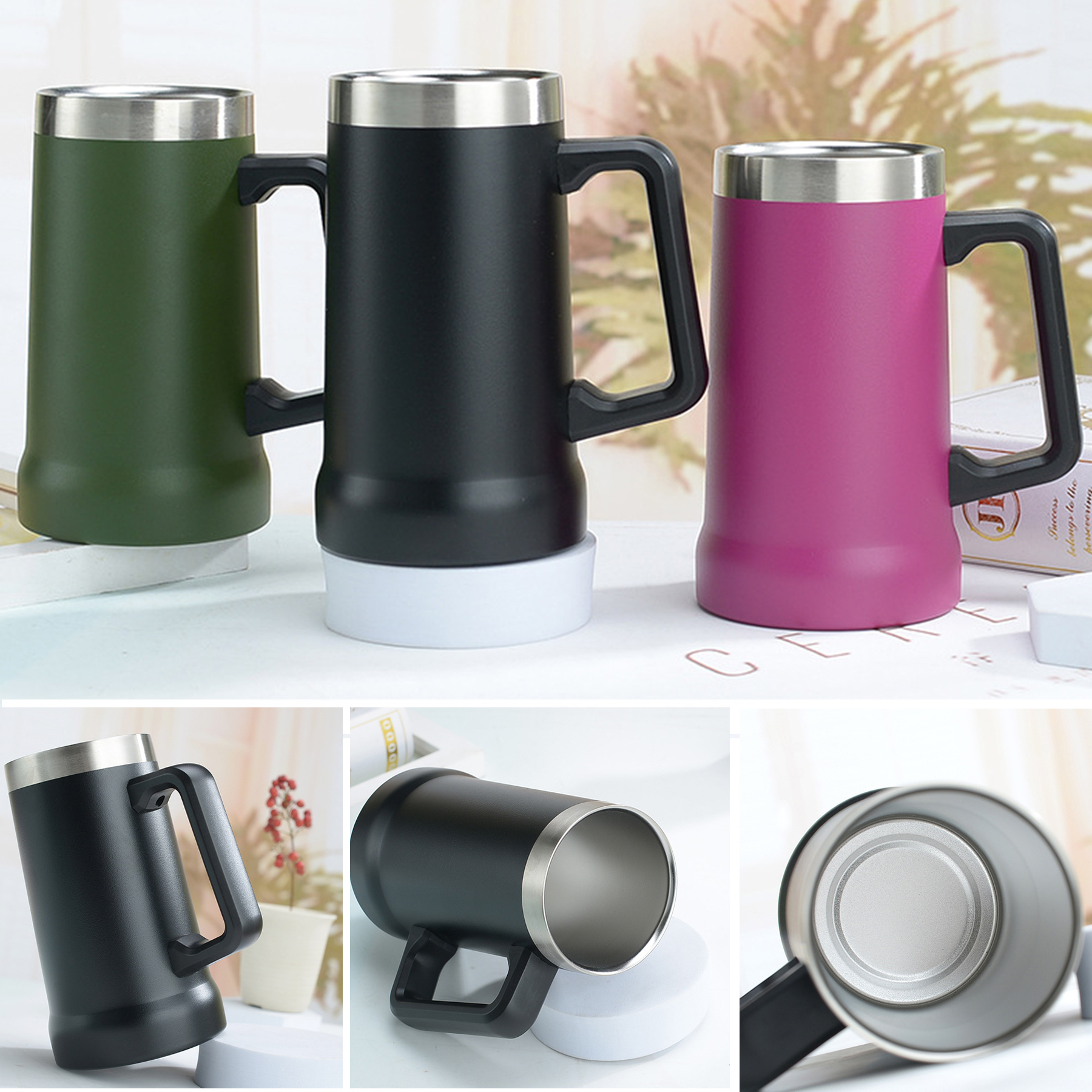 24oz Stainless Steel Tumbler With Handle