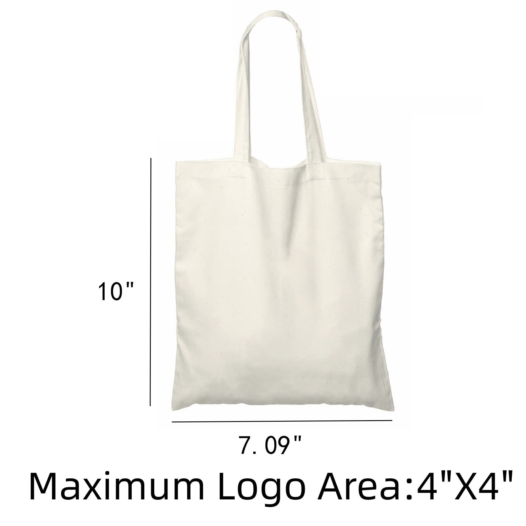 Custom Cotton Canvas Tote Bag(7.09"x10") 2