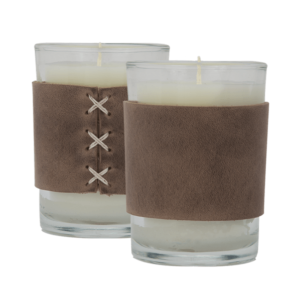 Harper 8 oz. Leather Wrapped Candle 55