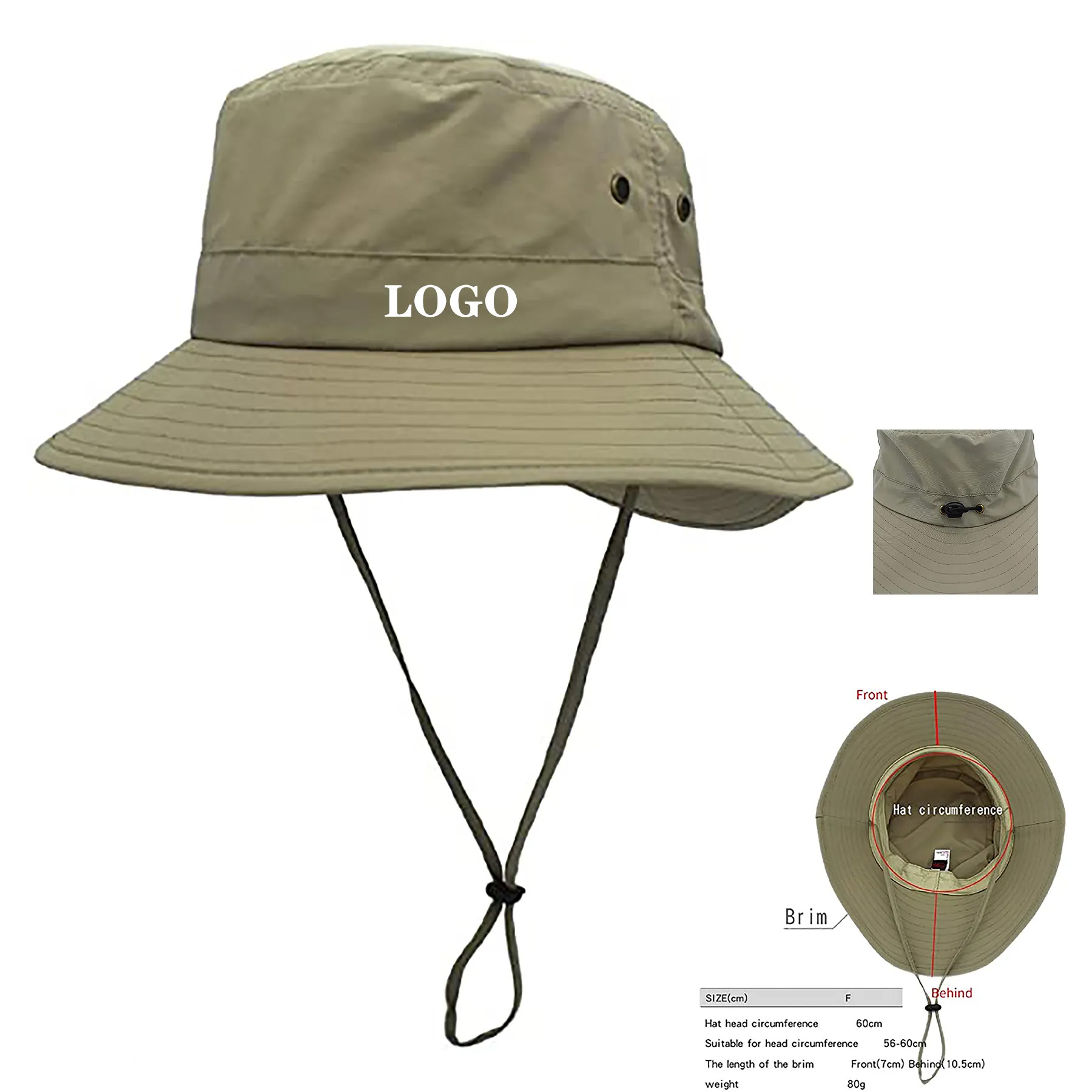 Bucket Hat for Fishing with Adjustable String 2