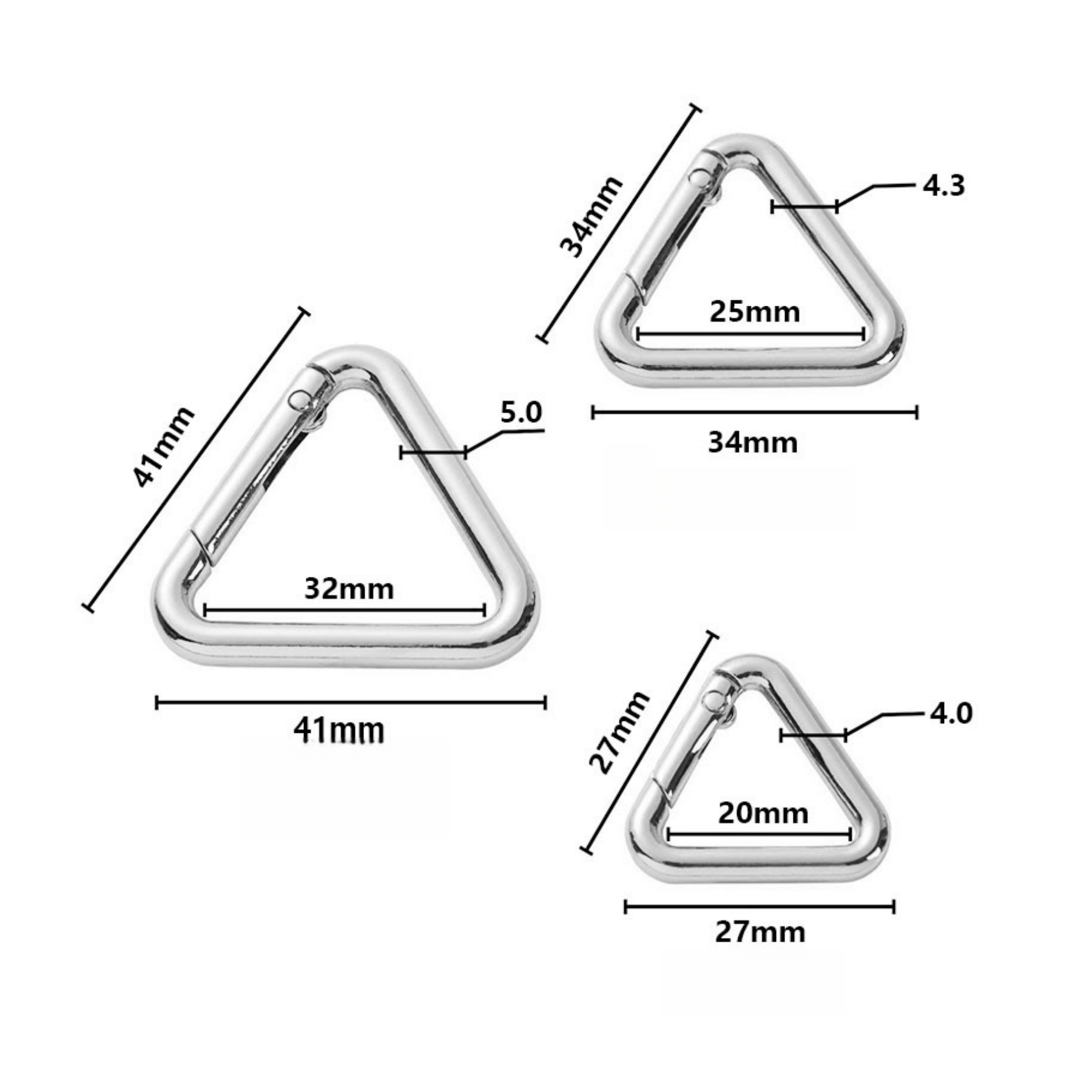 Triangle Spring Snap Hook Clips 1