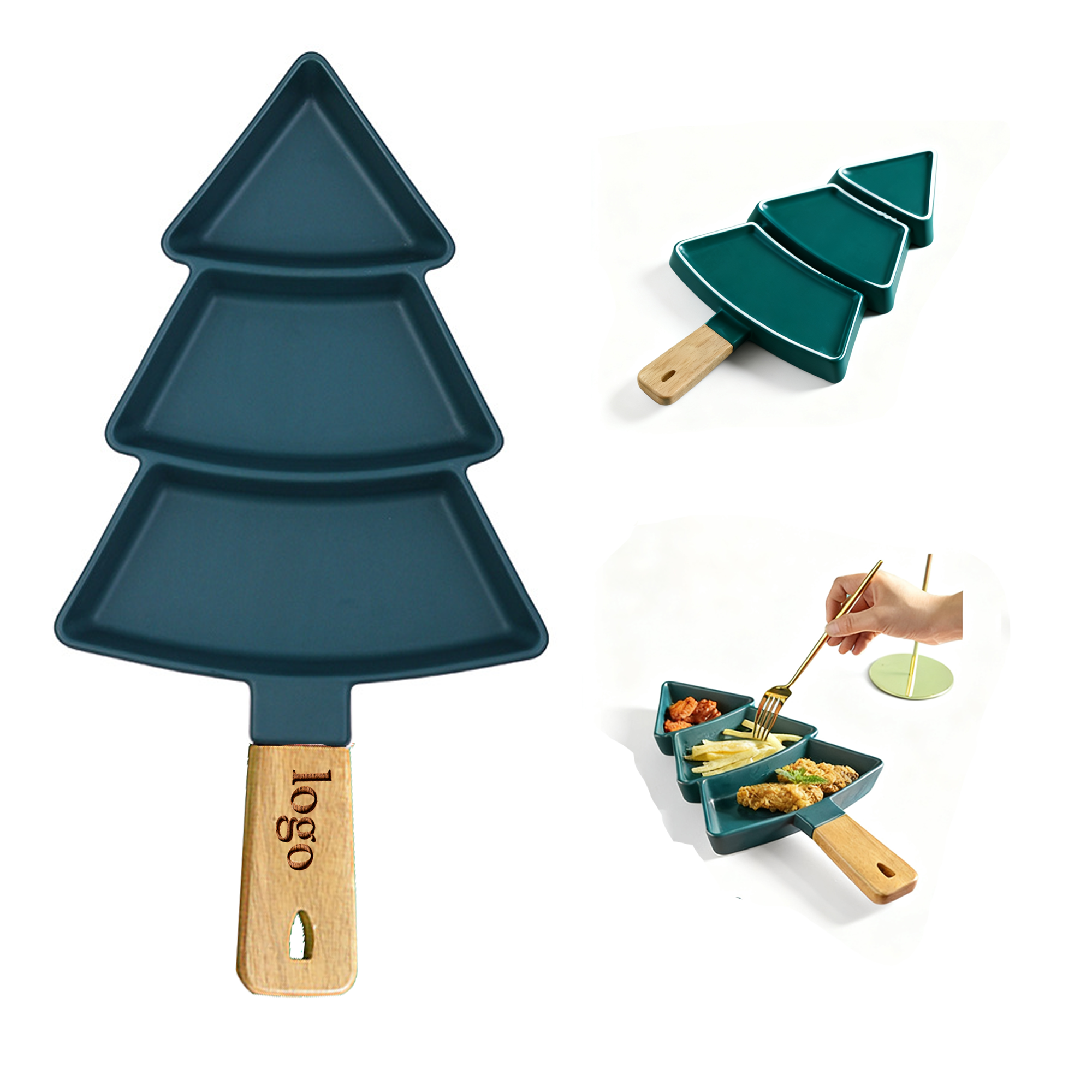 MOQ 20 Christmas Party Platter with Sections 2