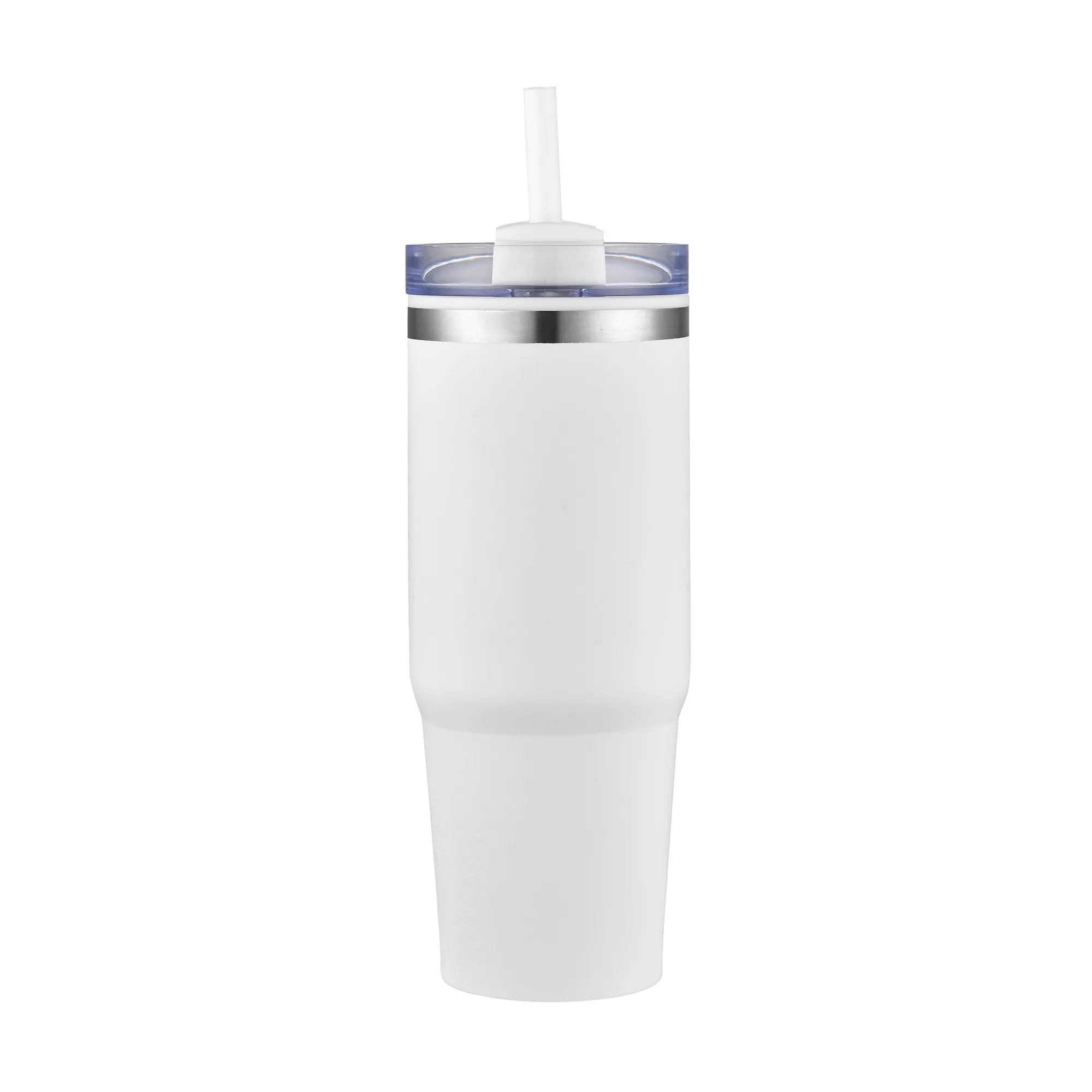 30oz. Dual Wall Stainless Steel & PP Tumbler with Clear Lid 21