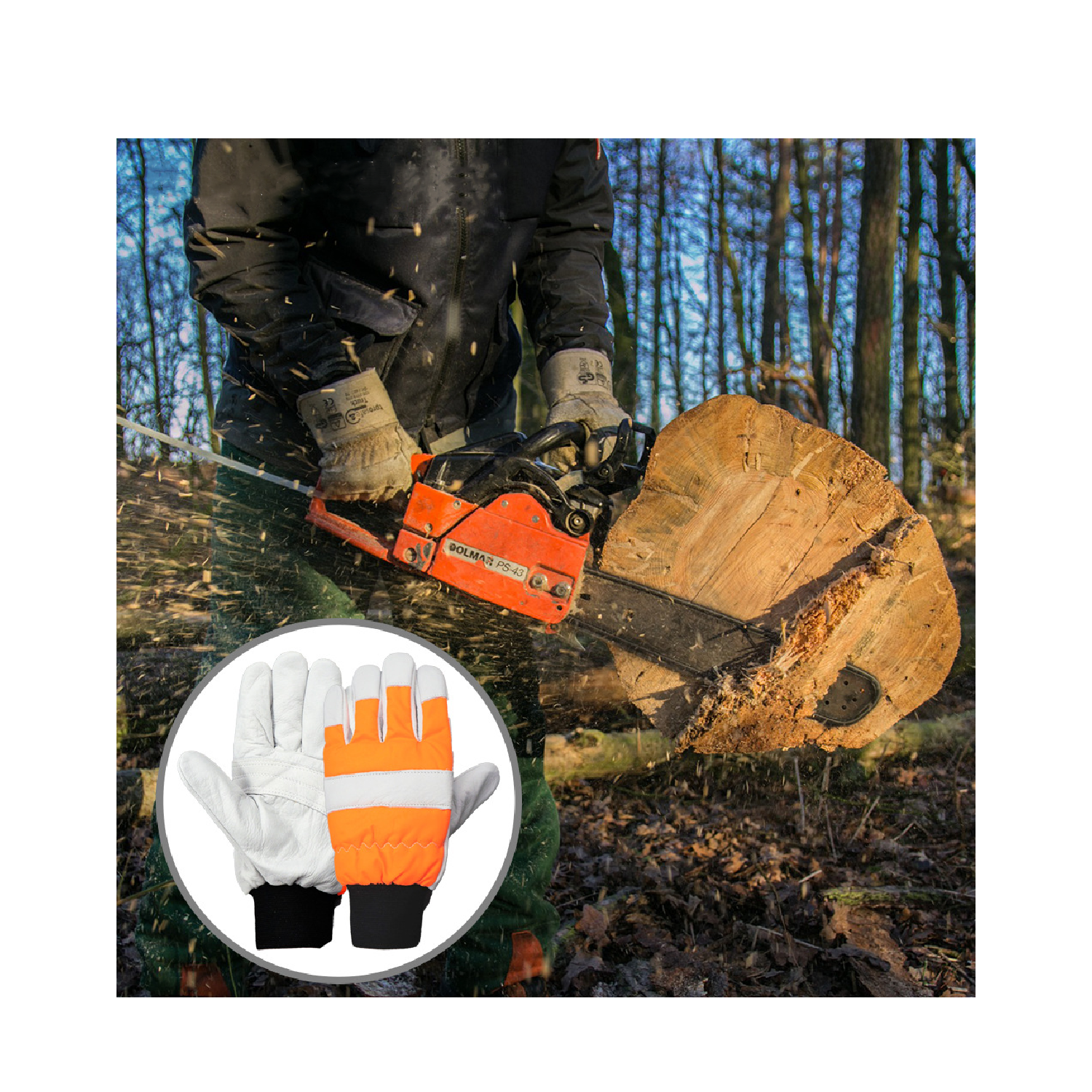 Safety protective genuine leather work gloves 5