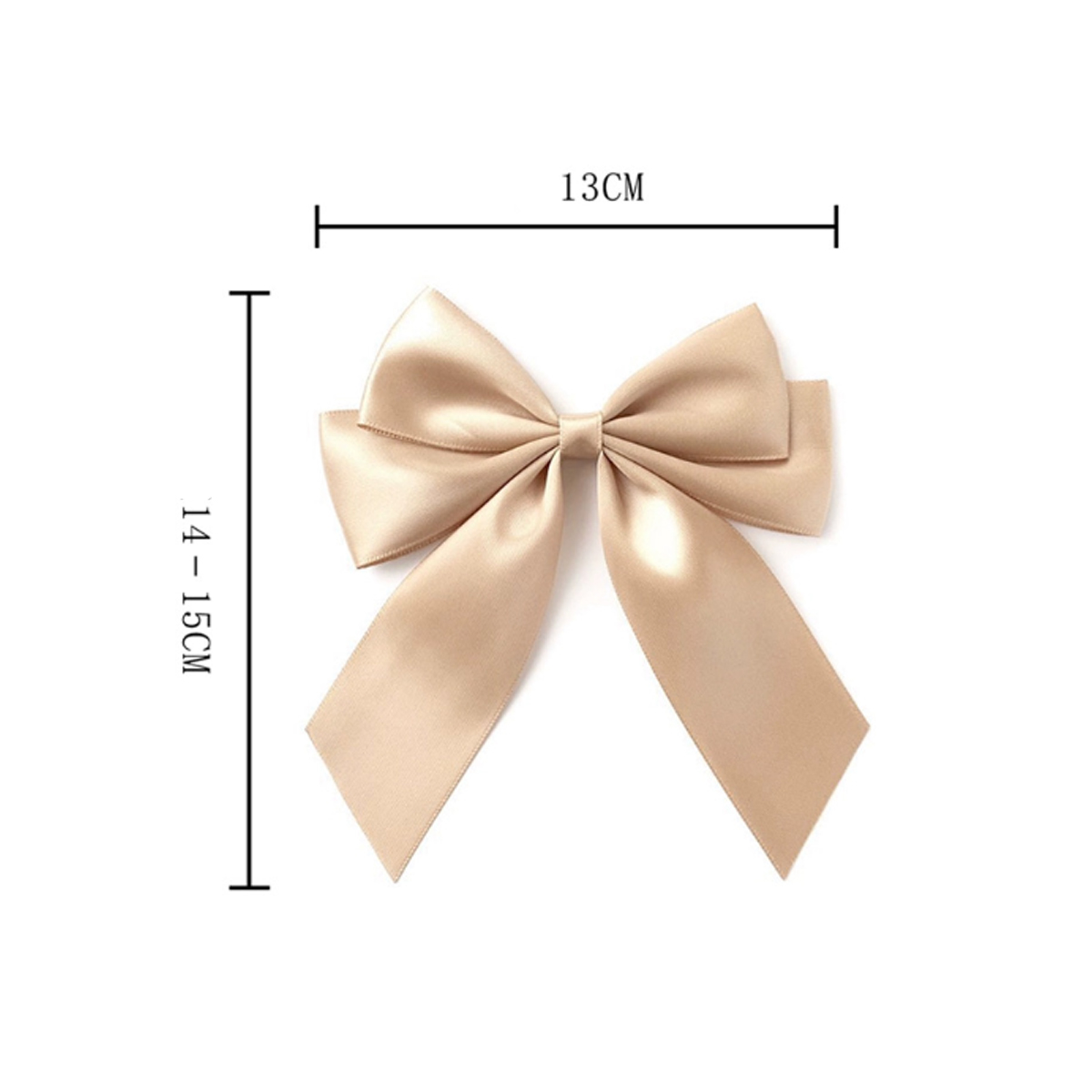 Red Satin Decorative Bow with Gold Trim for Gift Wrap 10