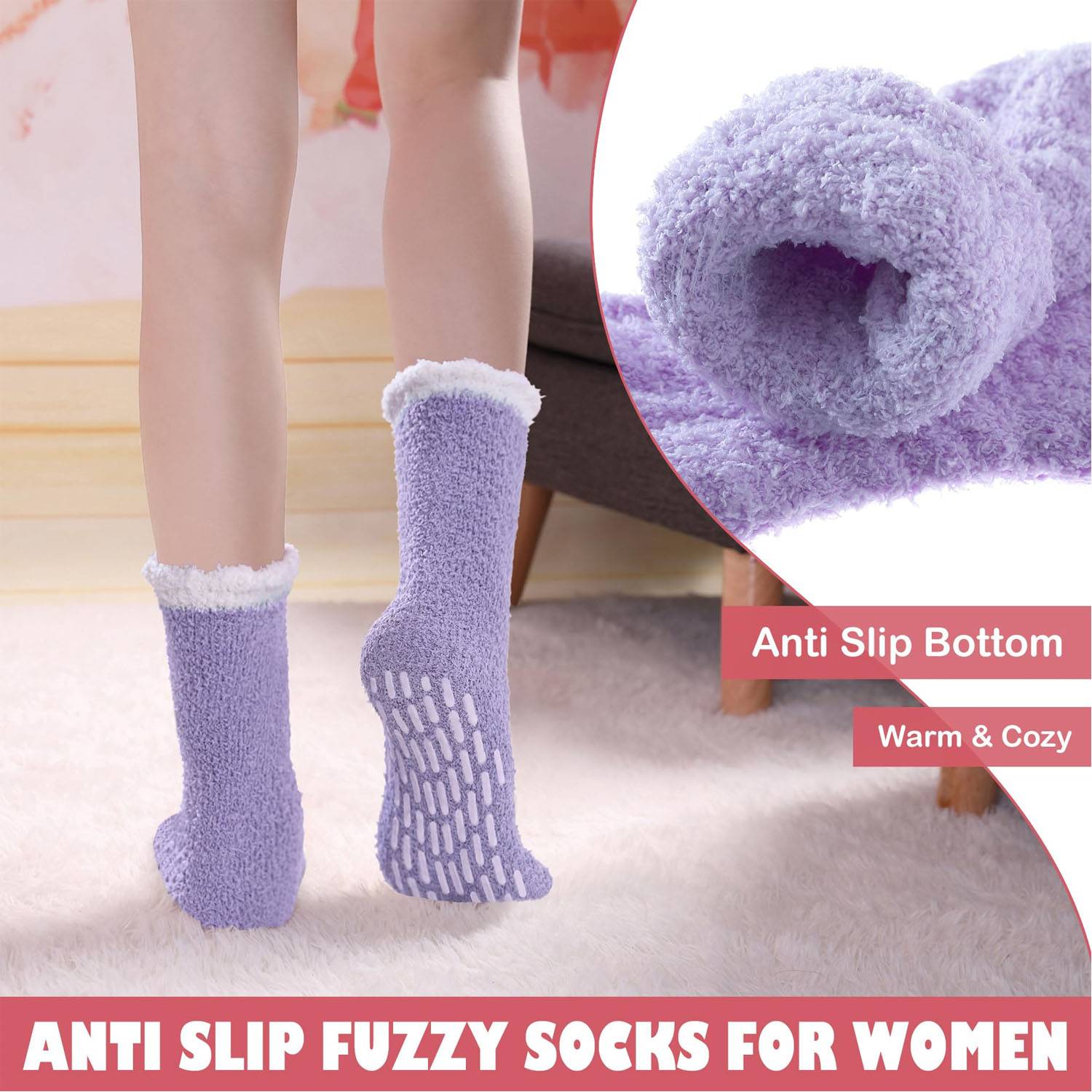 Anti Slip Plush Grip Socks 8