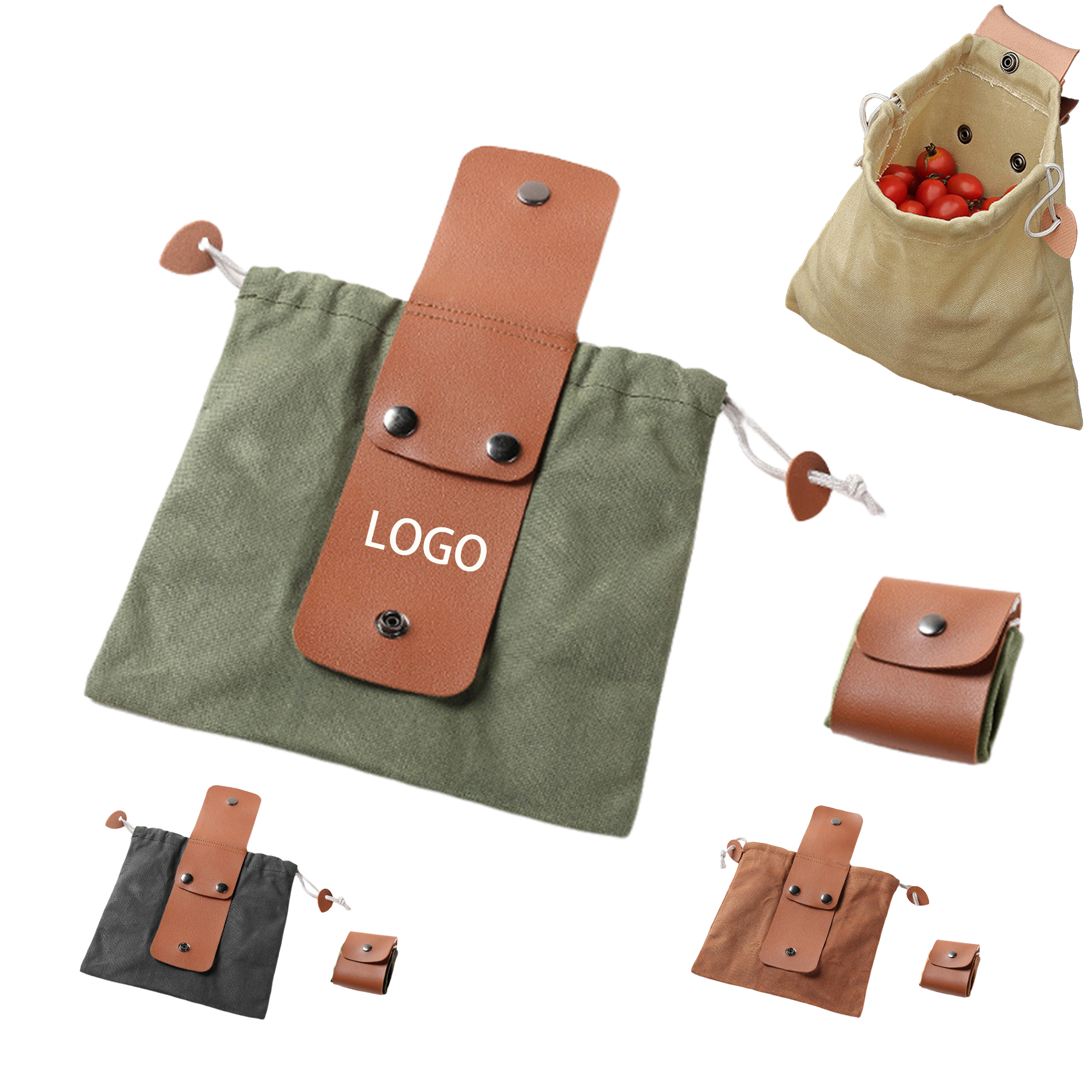 Foldable Canvas Outdoor Foraging Bag 2