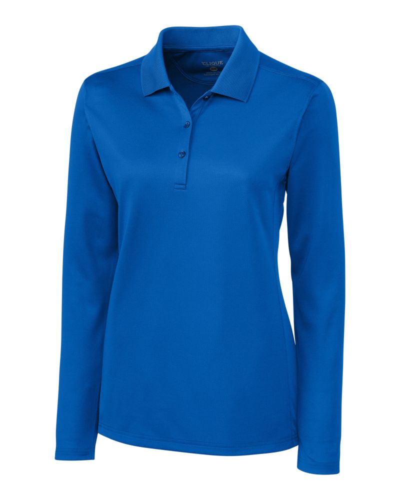 Clique Ice Pique Tech Womens Long Sleeve Polo 62