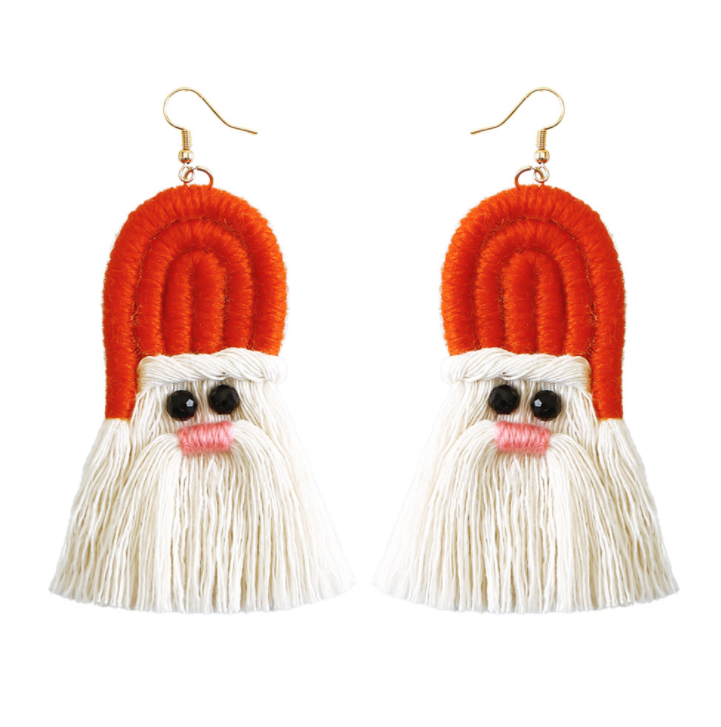 Christmas Tassel Woven Handmade Earrings 6