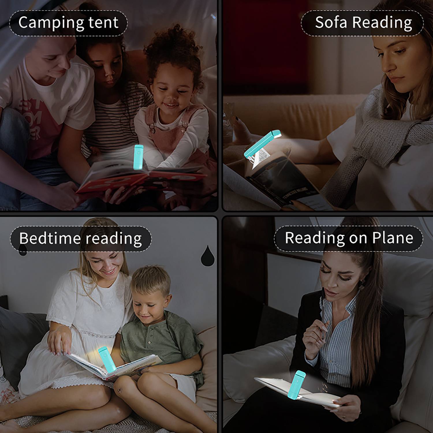 Mini USB Rechargeable Reading Lamp Light 7