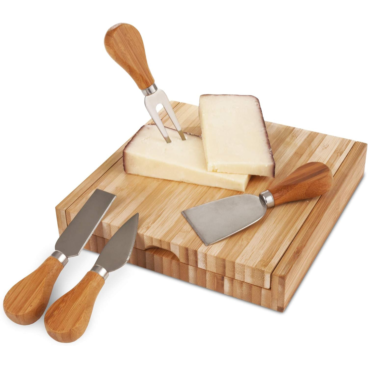 Gourmet wood cheese set with 4 Tools 2