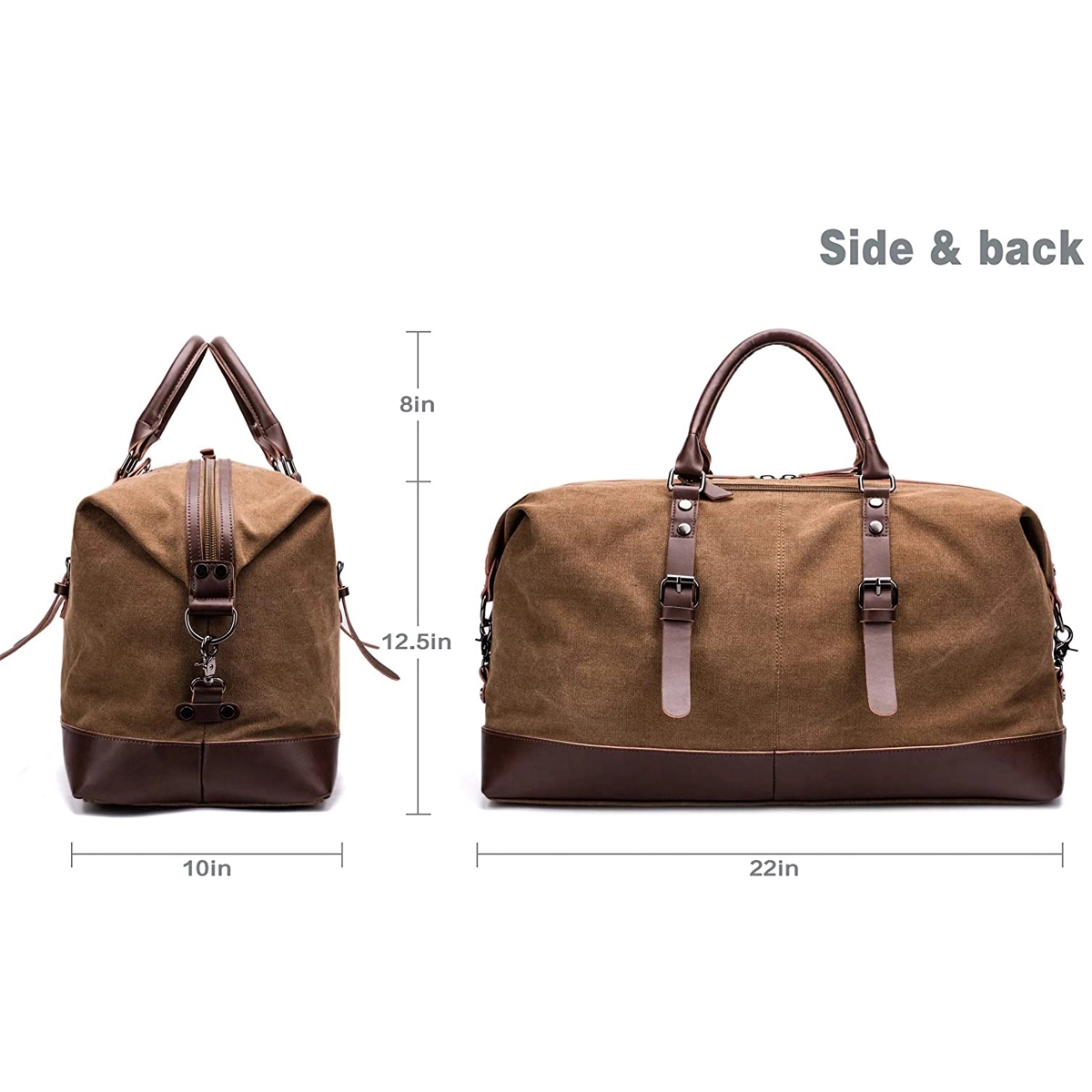 Canvas Leather Travel Duffle Bag 3