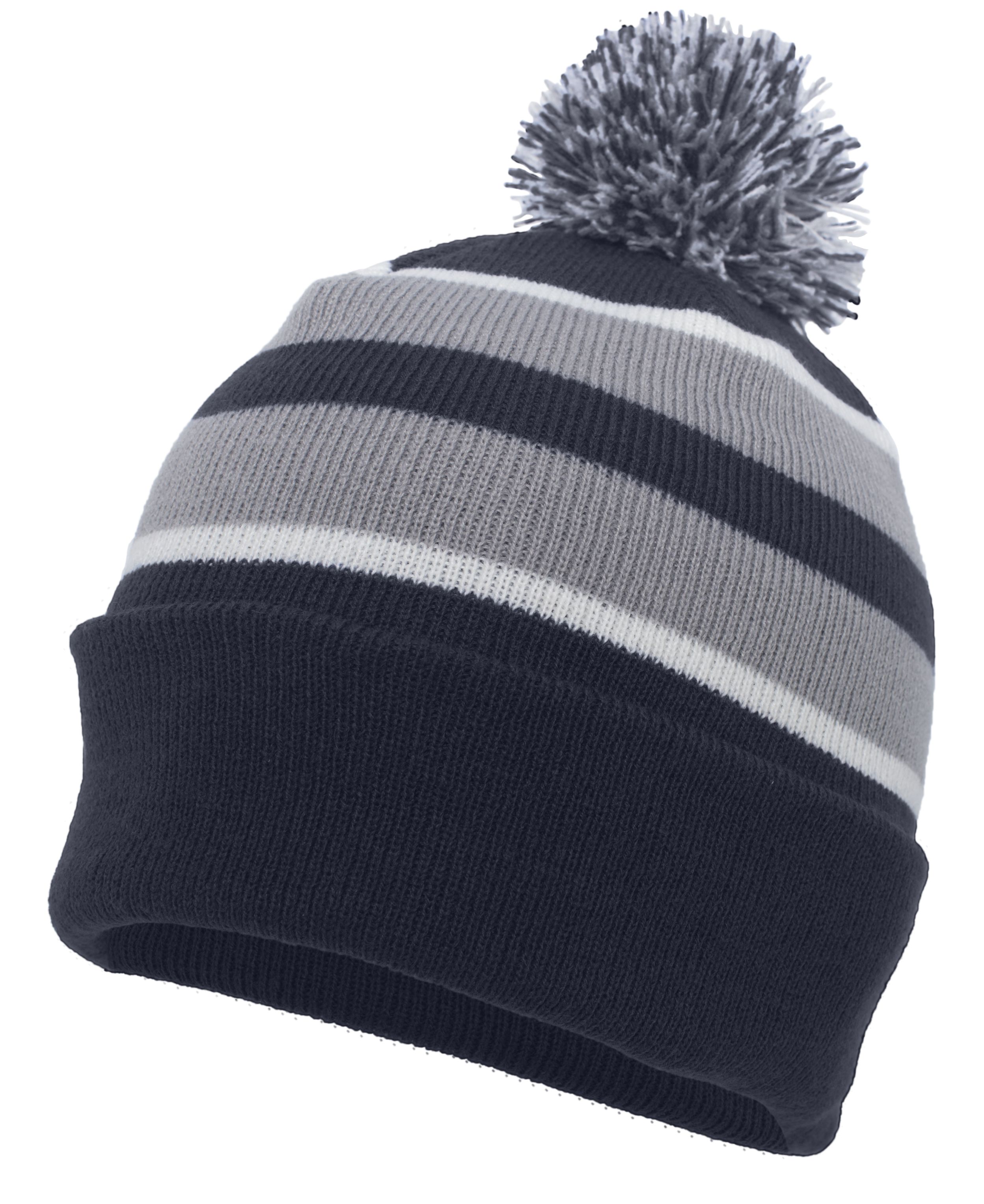 Knit Fold Over Pom-Pom Beanie 24