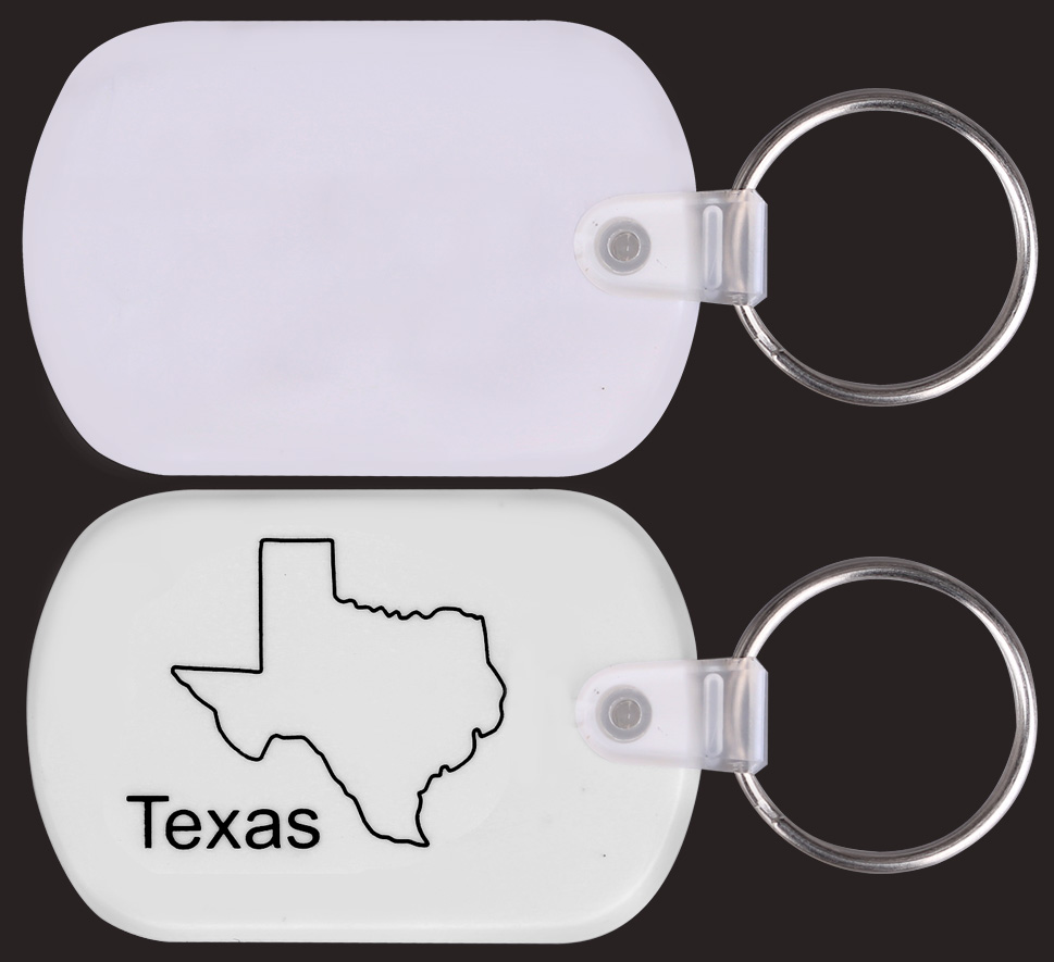 Texas Map PVC Key Holder 2