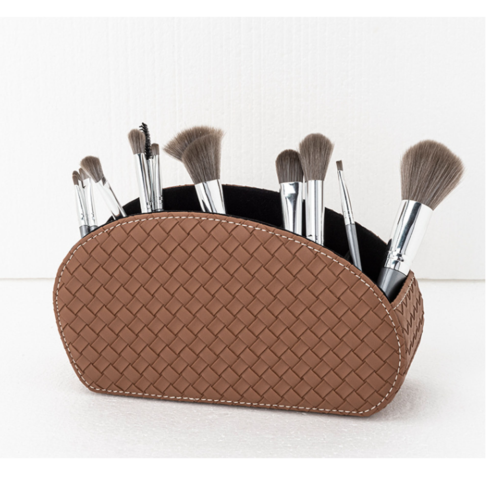 PU Leather Five-grid Remote Control Desktop Storage Box 1