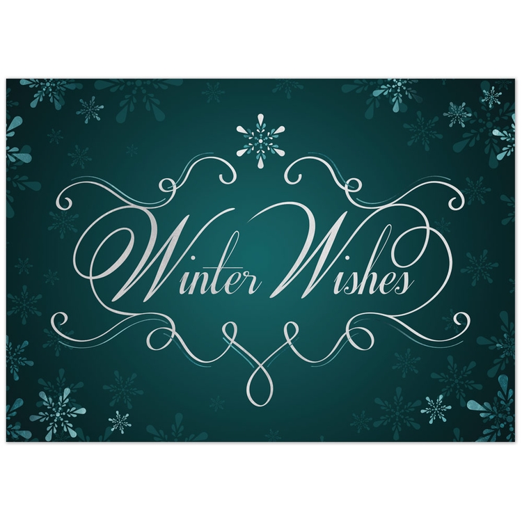 Winter Wishes Holiday Greeting Card 2