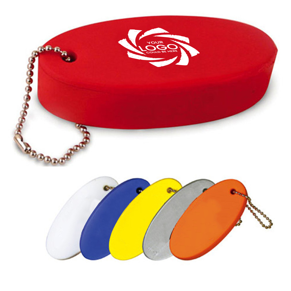 Oval shaped floating keychain 2