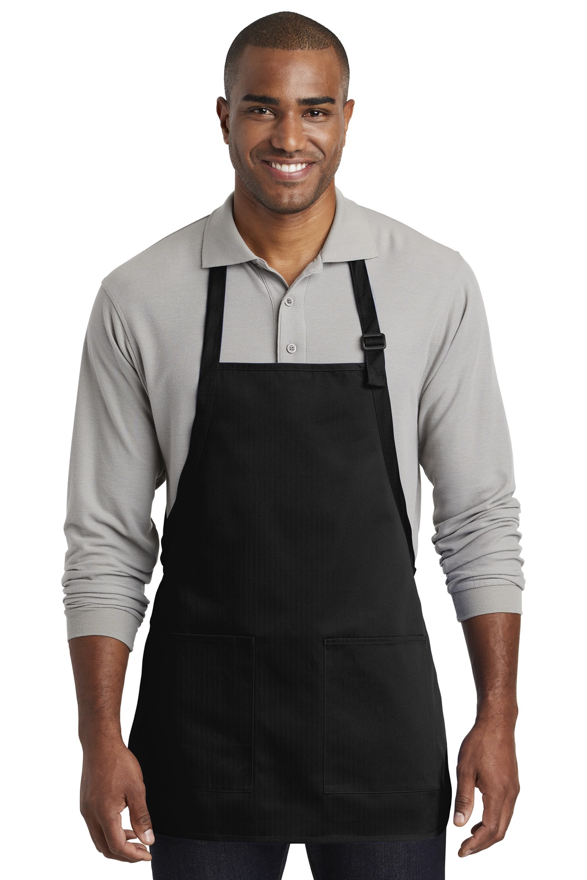 Medium-Length Two-Pocket Bib Apron