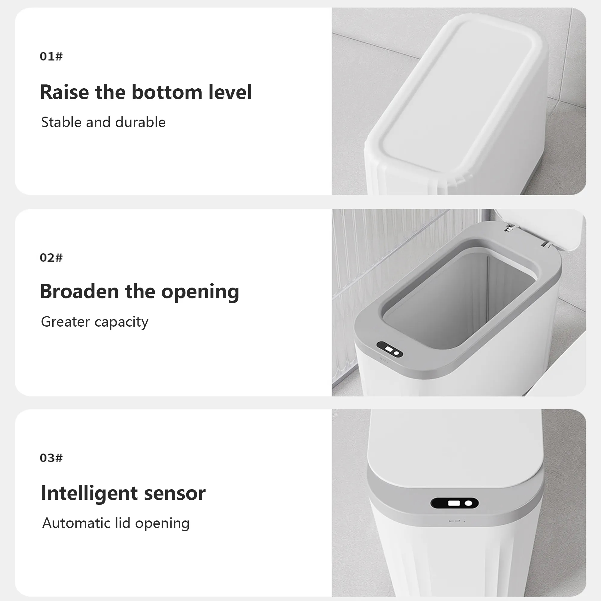 Large Capacity Sensor Trash Can 2