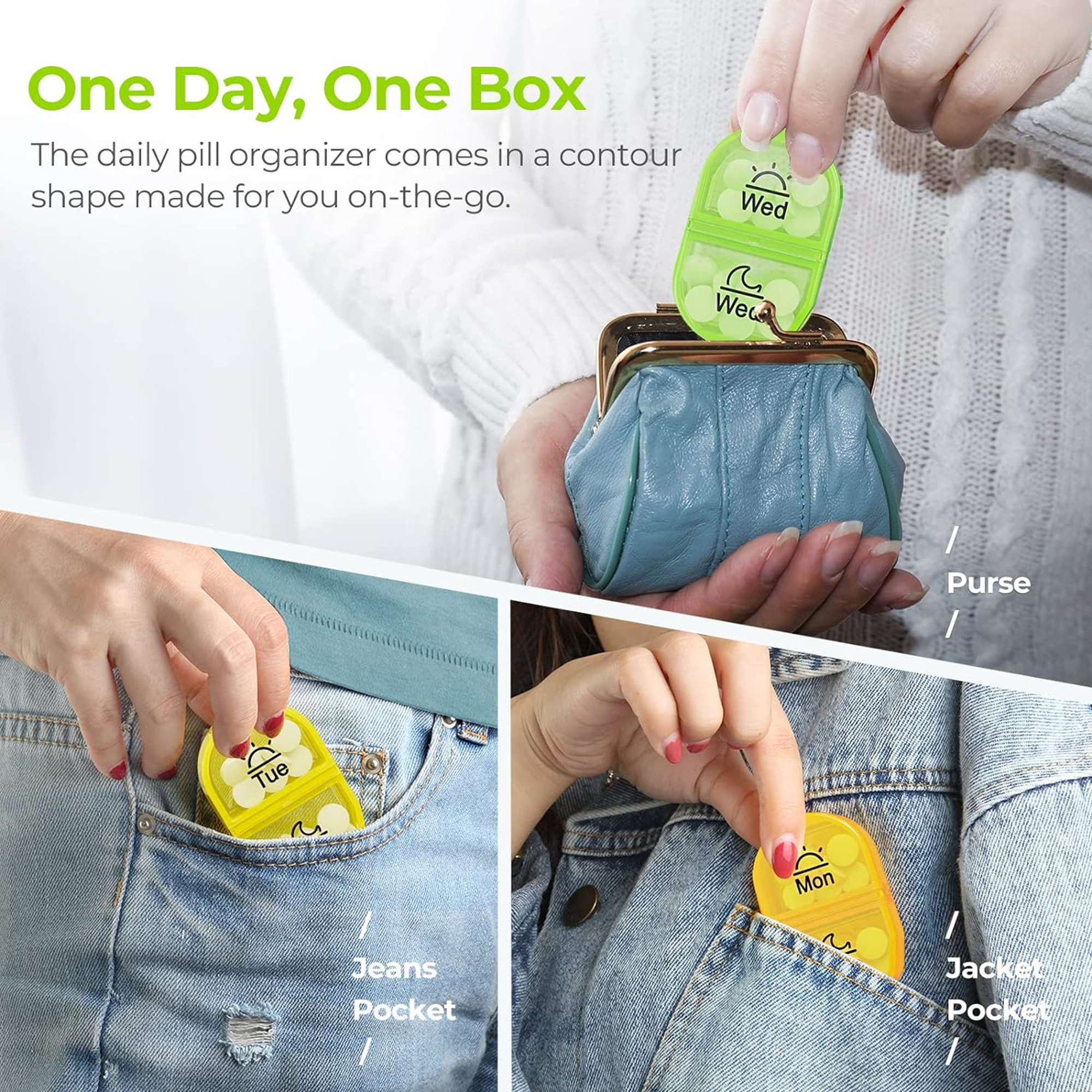 Rainbow Weekly Pill Box 3