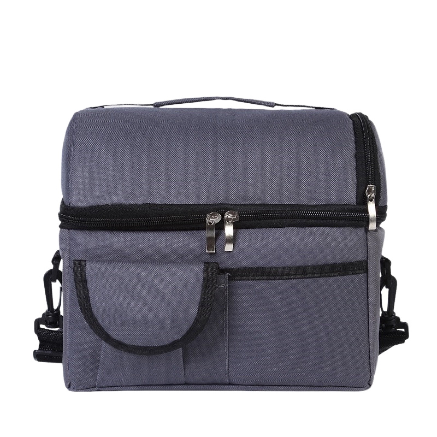 Portable Insulated Cooler Lunch Bag With Side Pocket 1
