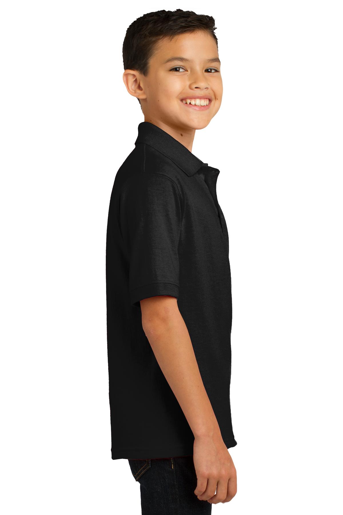 Port & Co Youth Core Blend Jersey Knit Polo. KP55Y 3