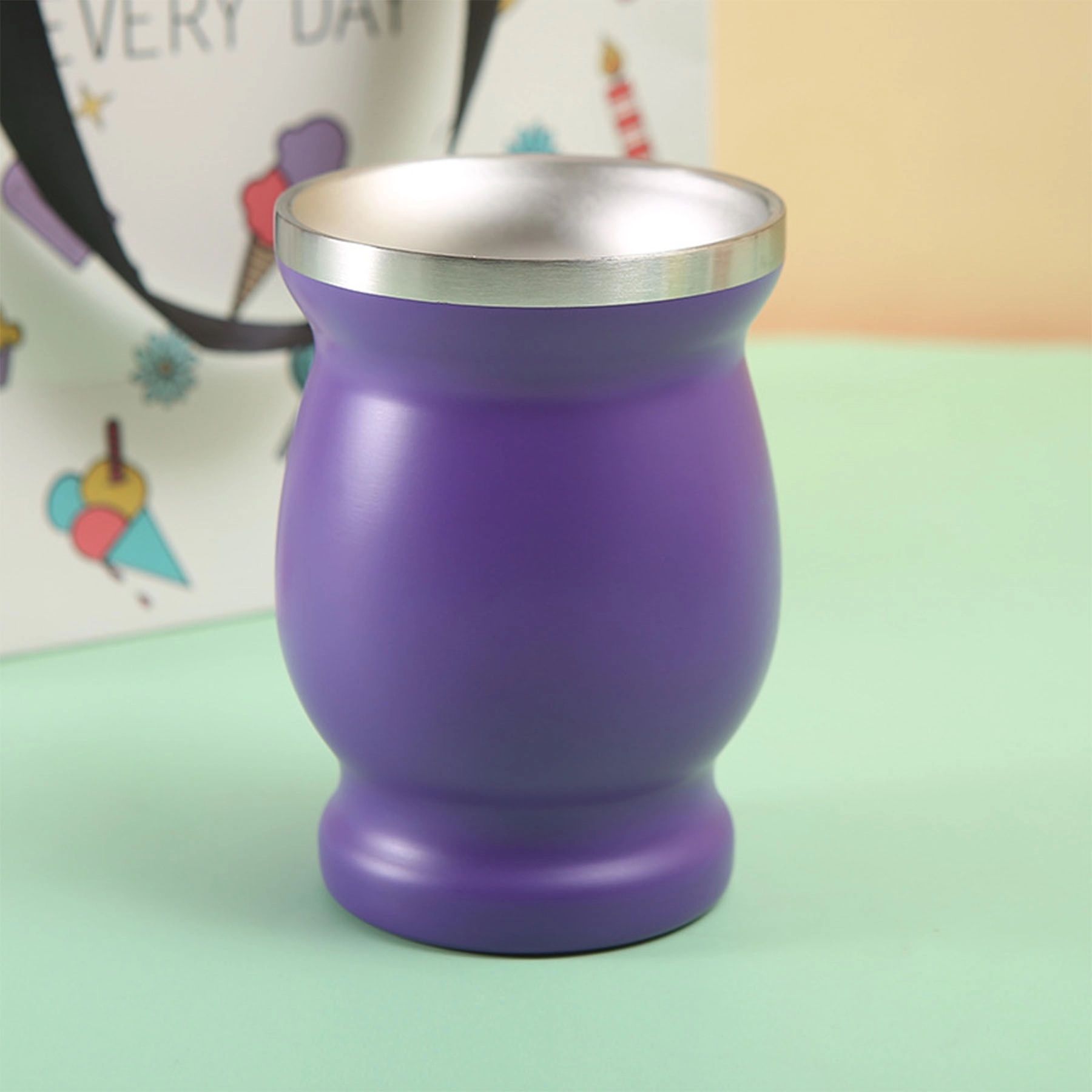 8 oz Stainless Steel Vacuum Insulated Beer Cup 7