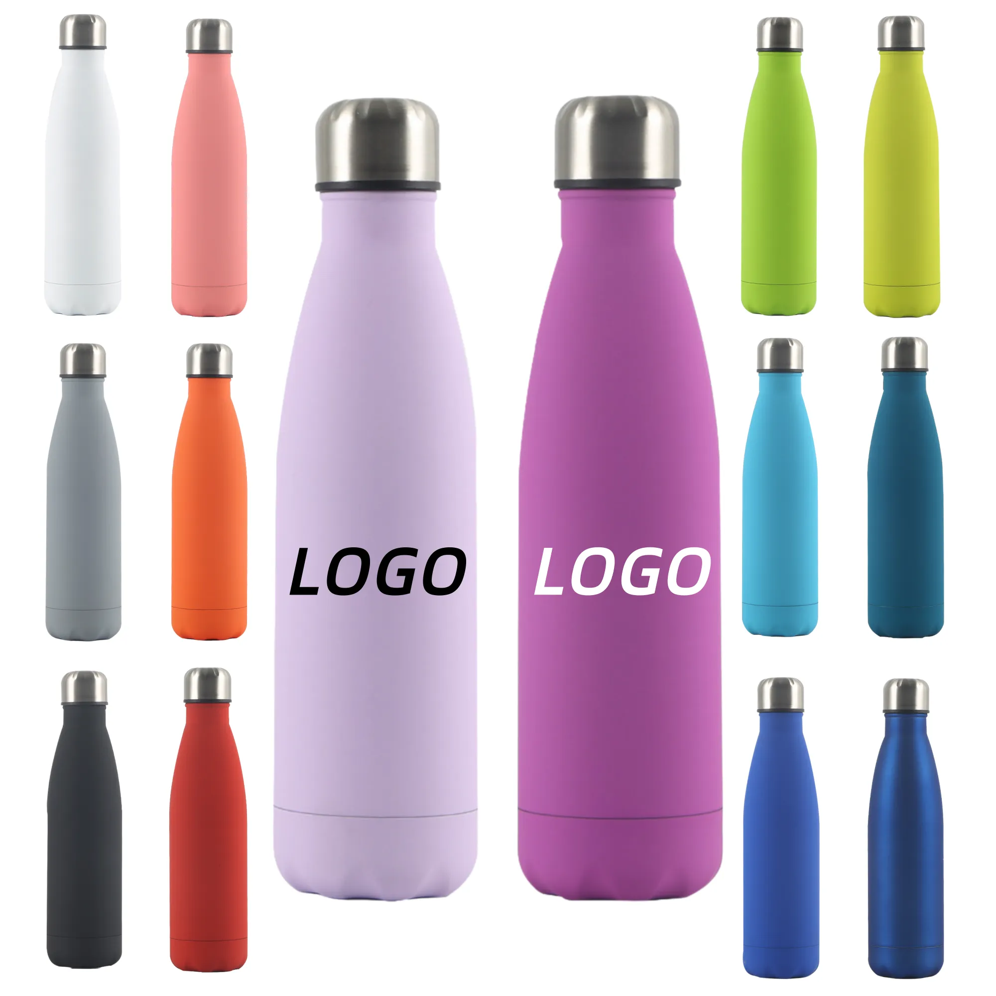 17oz 304 Stainless Steel Coke Bottle Thermos, custom water bottle with logo imprint 5