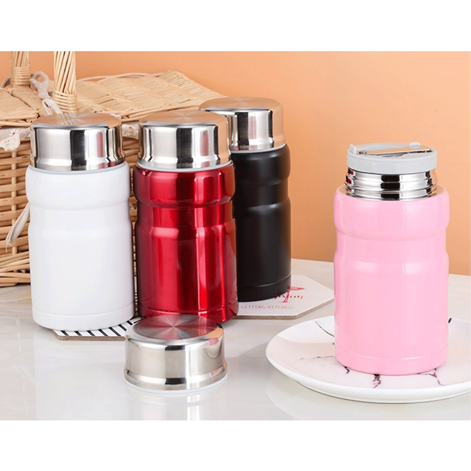 17 25 oz Sturdy Spacious Stainless Steel Insulated Food Jar 25