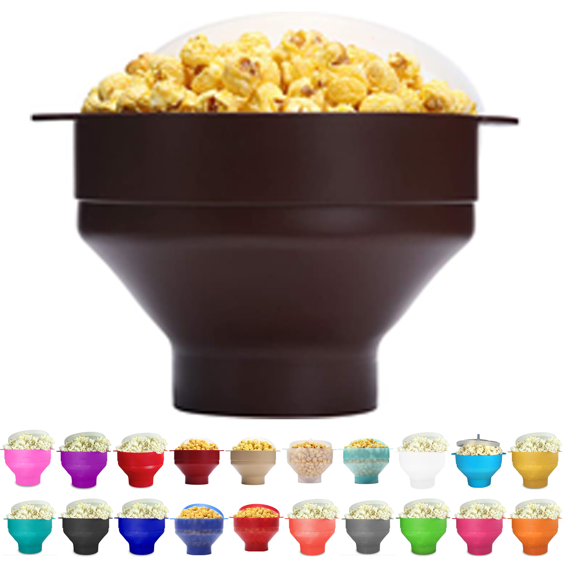 Silicone Microwave Popcorn Collapsible Bowl 3