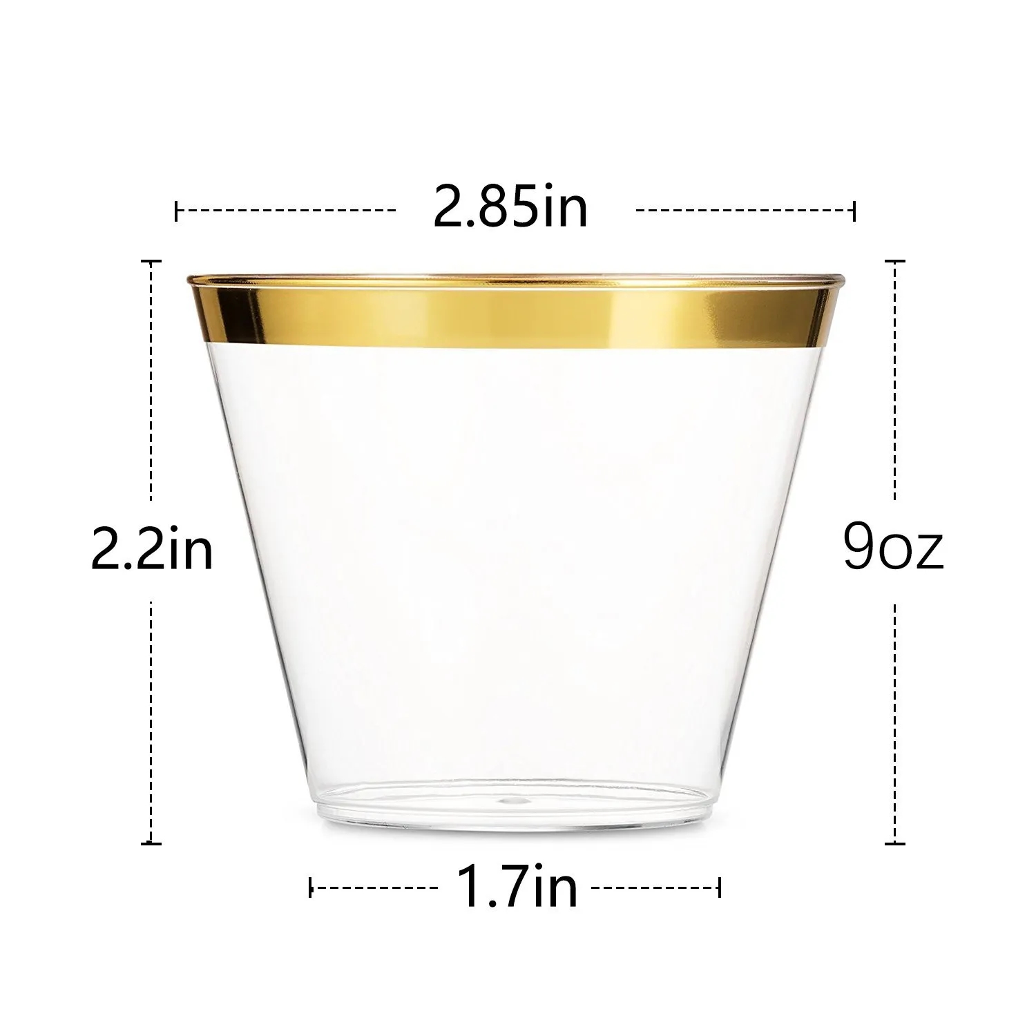Durable Plastic Cup 9oz Party Use 4