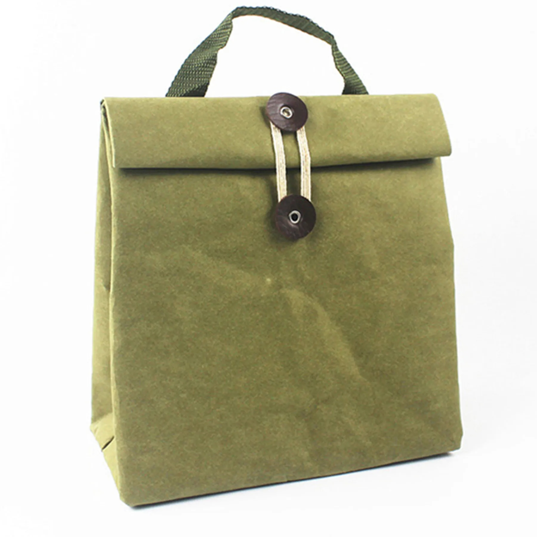 Paper Minimalist Green Washed Insulation Bag 6