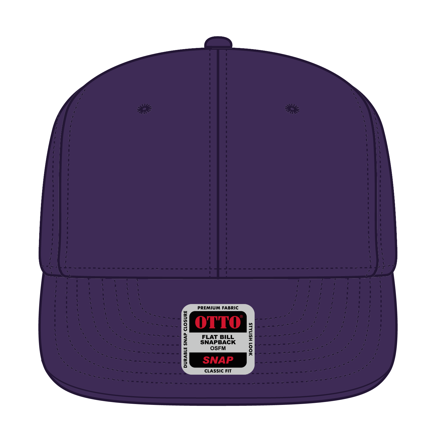 OTTO CAP® OTTO SNAP 6 Panel Pro Style Snapback Hat 134