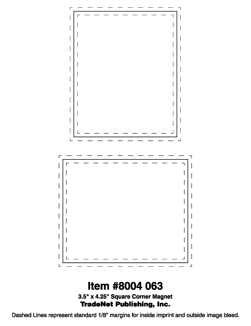 Magnet - 3.5x4.25 Square Corner - 25 Mil. 2